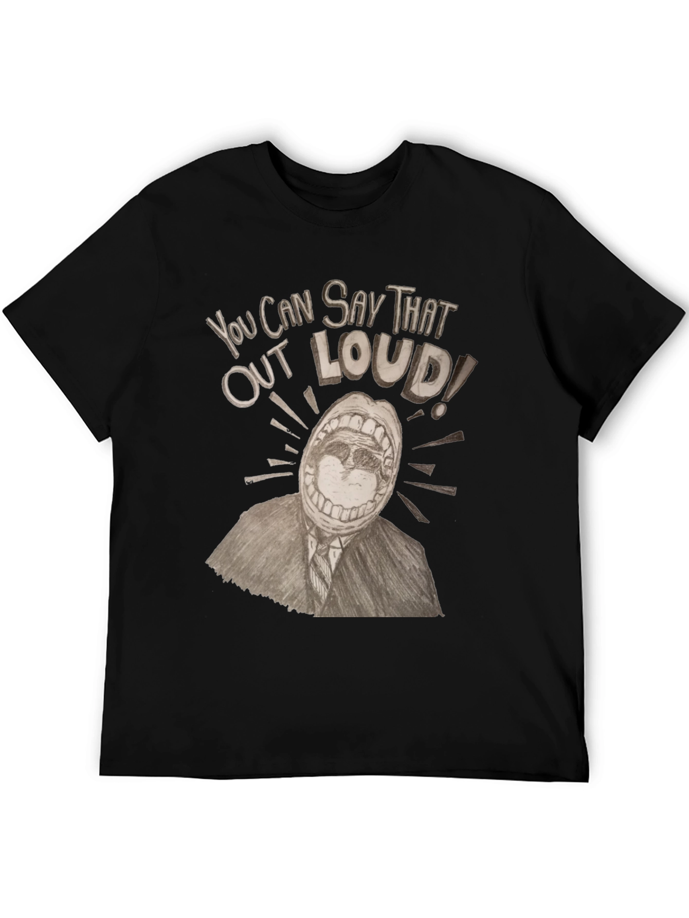 Black Say That Out Loud Graphic Tee view 5