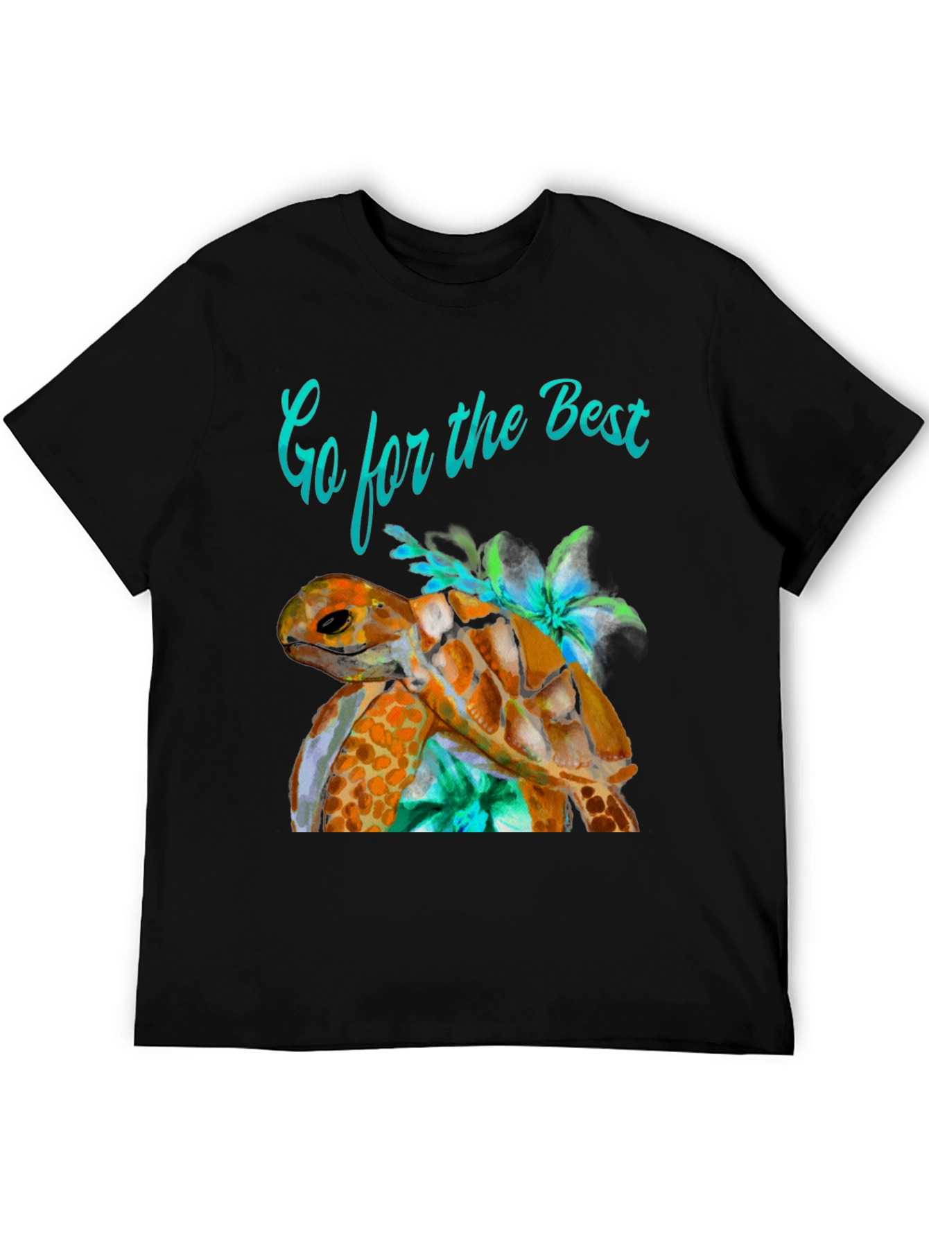 Black Turtle Graphic Tee - Go for the Best! view 5