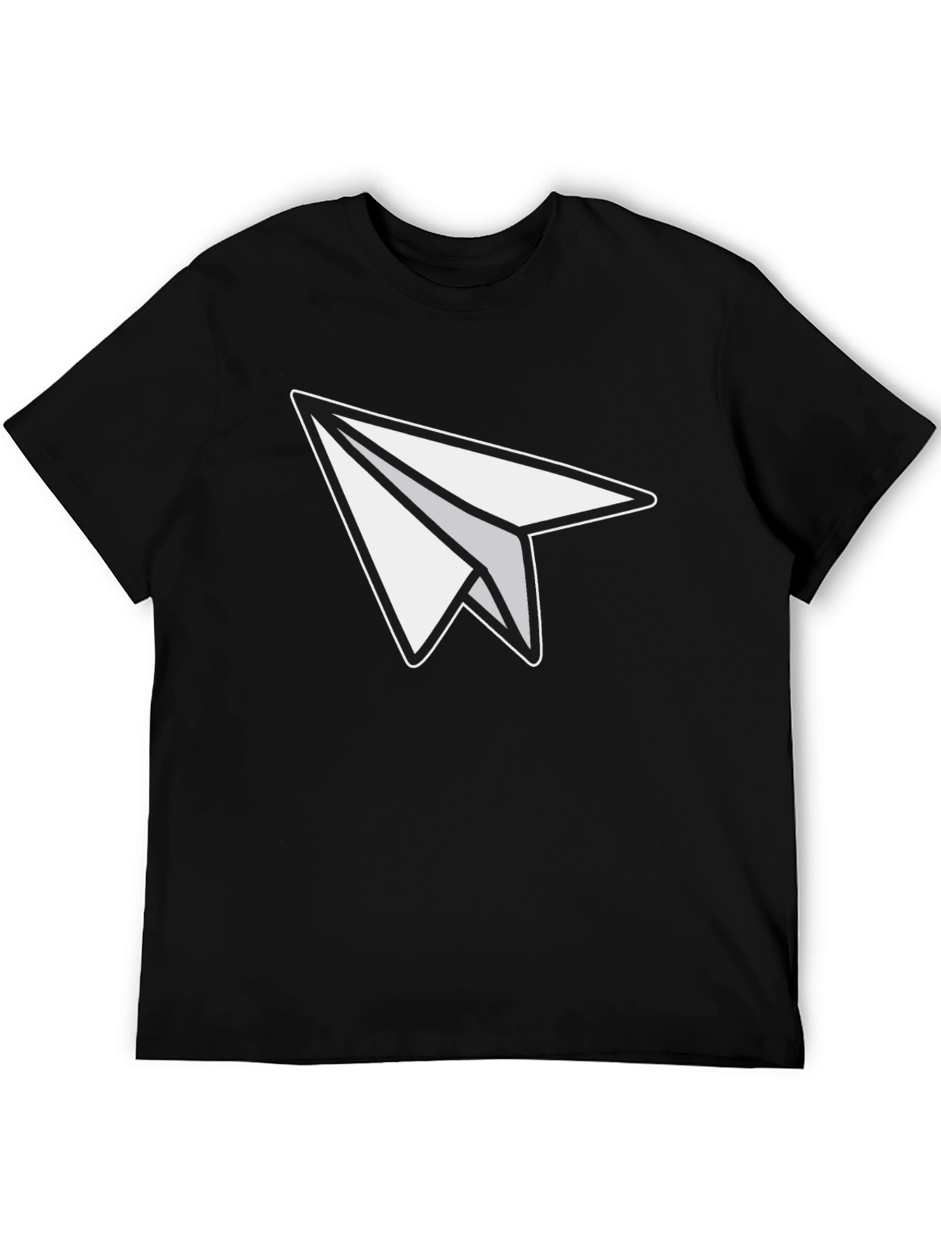 Black Paper Airplane Graphic Tee - Unisex Soft Cotton Blend view 5