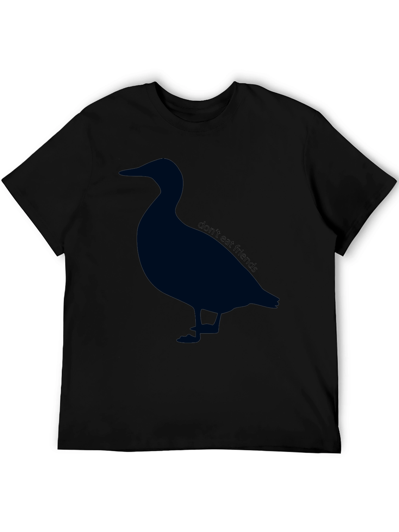 Black Duck Silhouette T-Shirt - 'Don't Eat Friends' Vegan Tee view 5