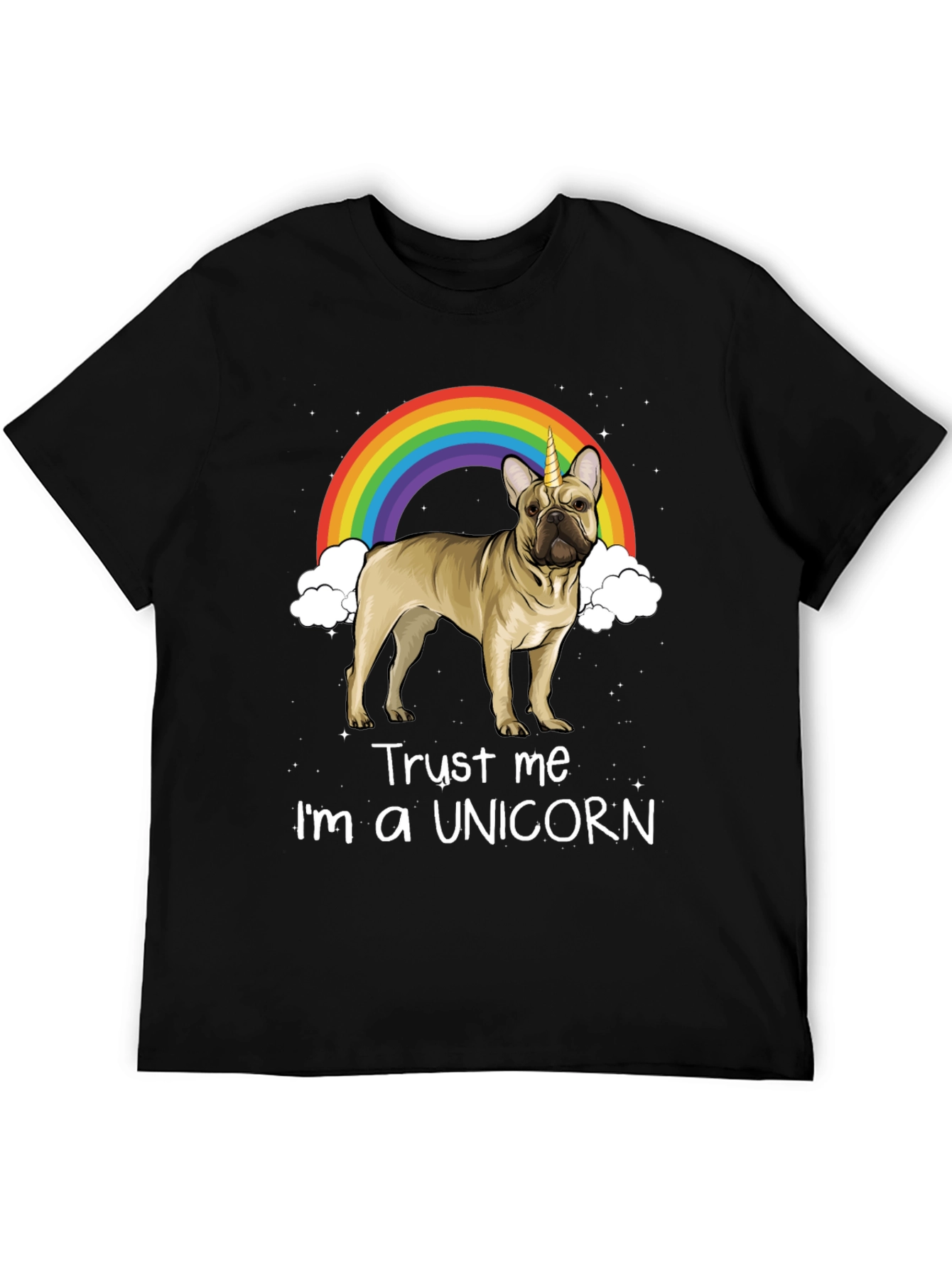 Black Unicorn French Bulldog Graphic Tee view 5