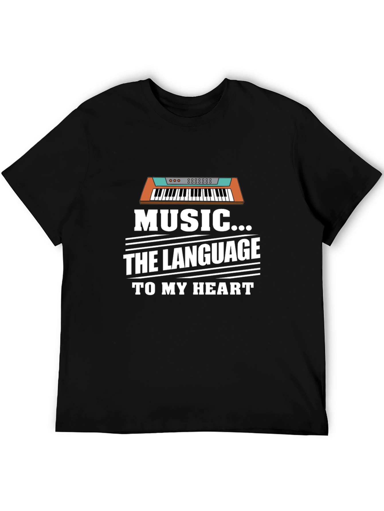 Black Music is the Language to My Heart T-Shirt view 5