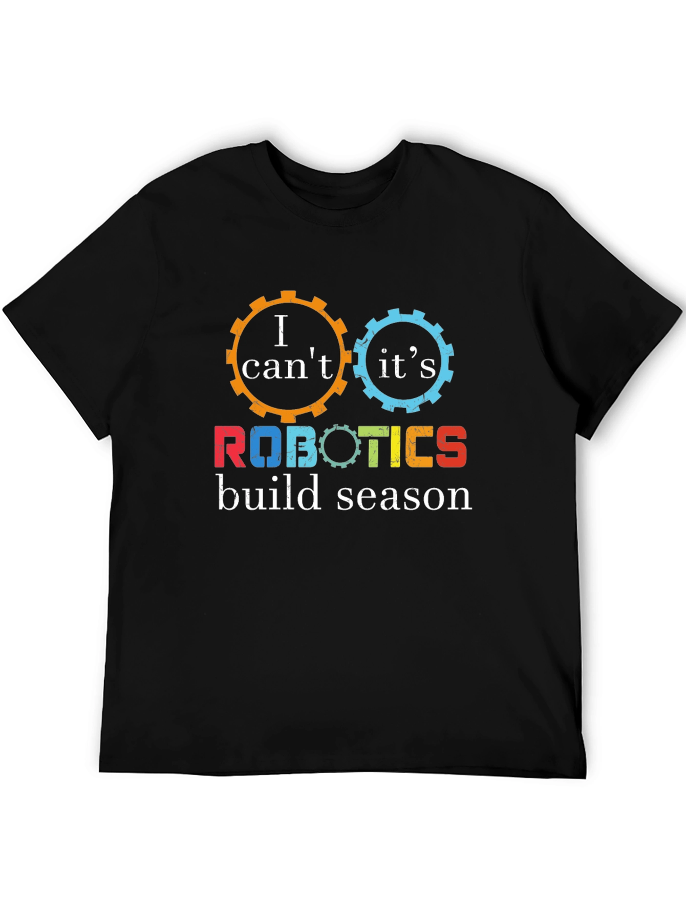 Black Robotics Build Season Gear T-Shirt view 5