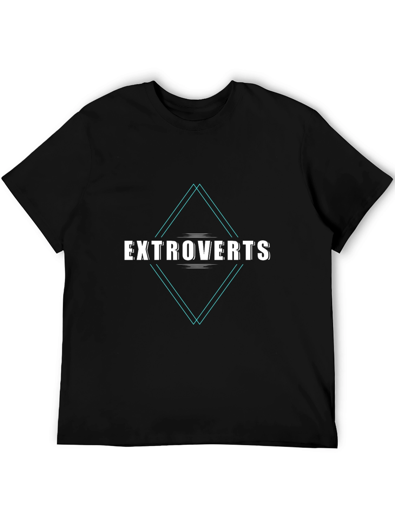 Black Extroverts Graphic Tee - Cool Trendy Design view 5
