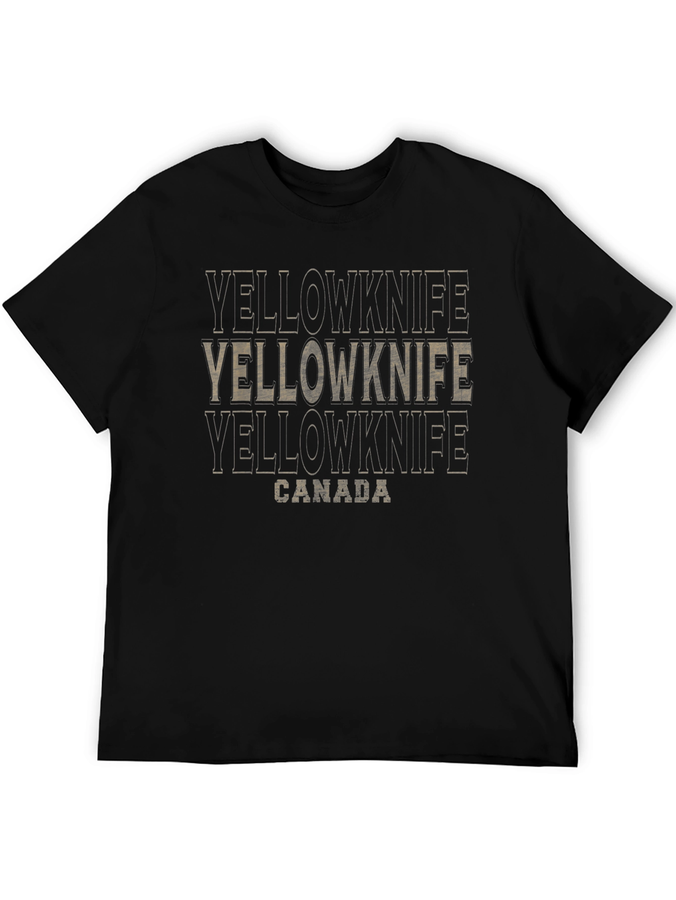 Black Yellowknife Canada Graphic T-Shirt view 5