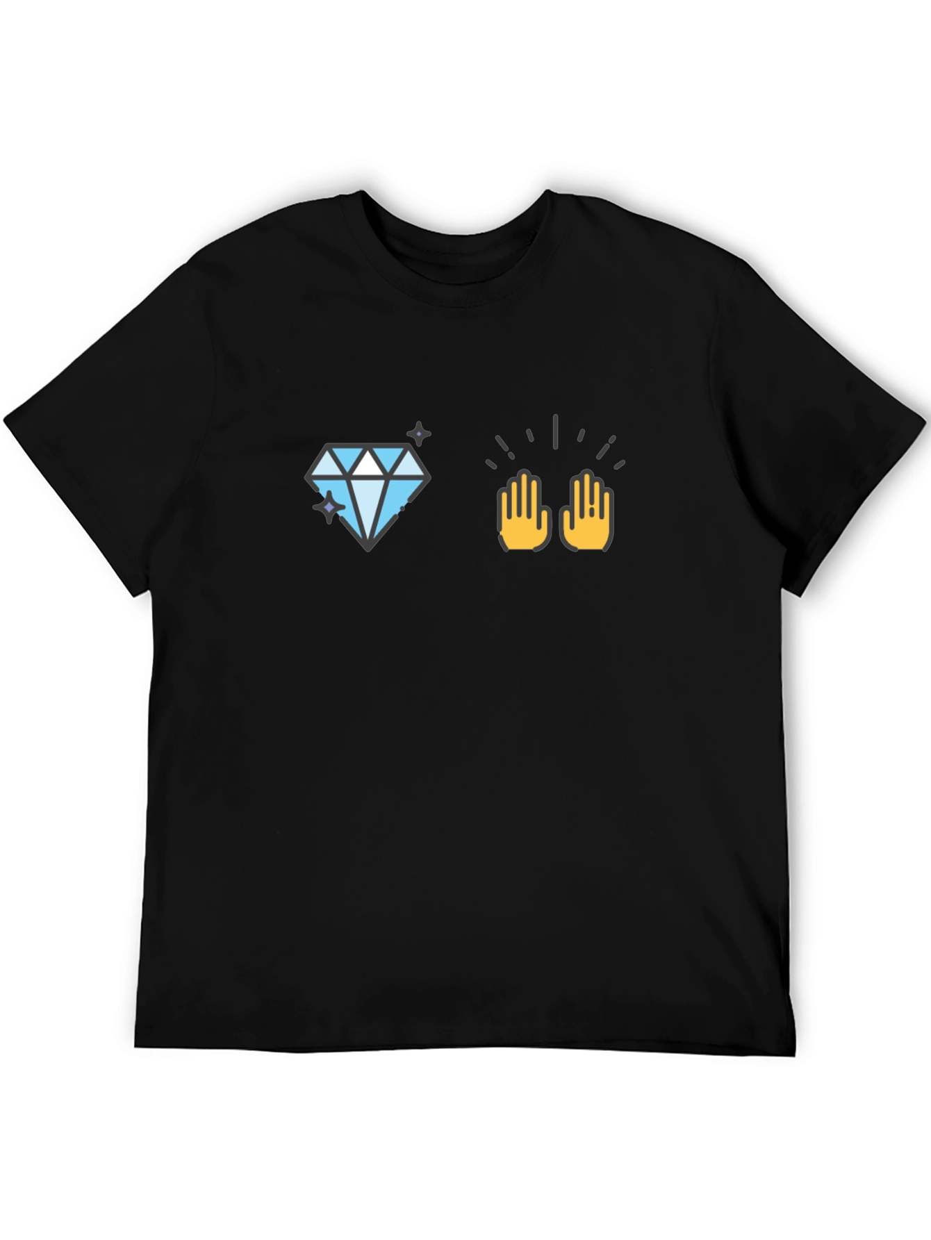 Black Diamond Hands Black T-Shirt - Premium Graphic Tee view 5