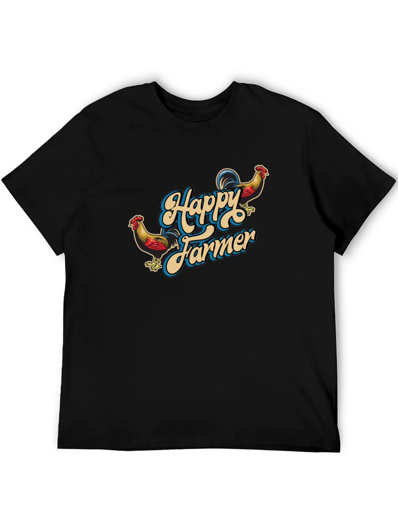 Happy Farmer Black Graphic T-Shirt - 5