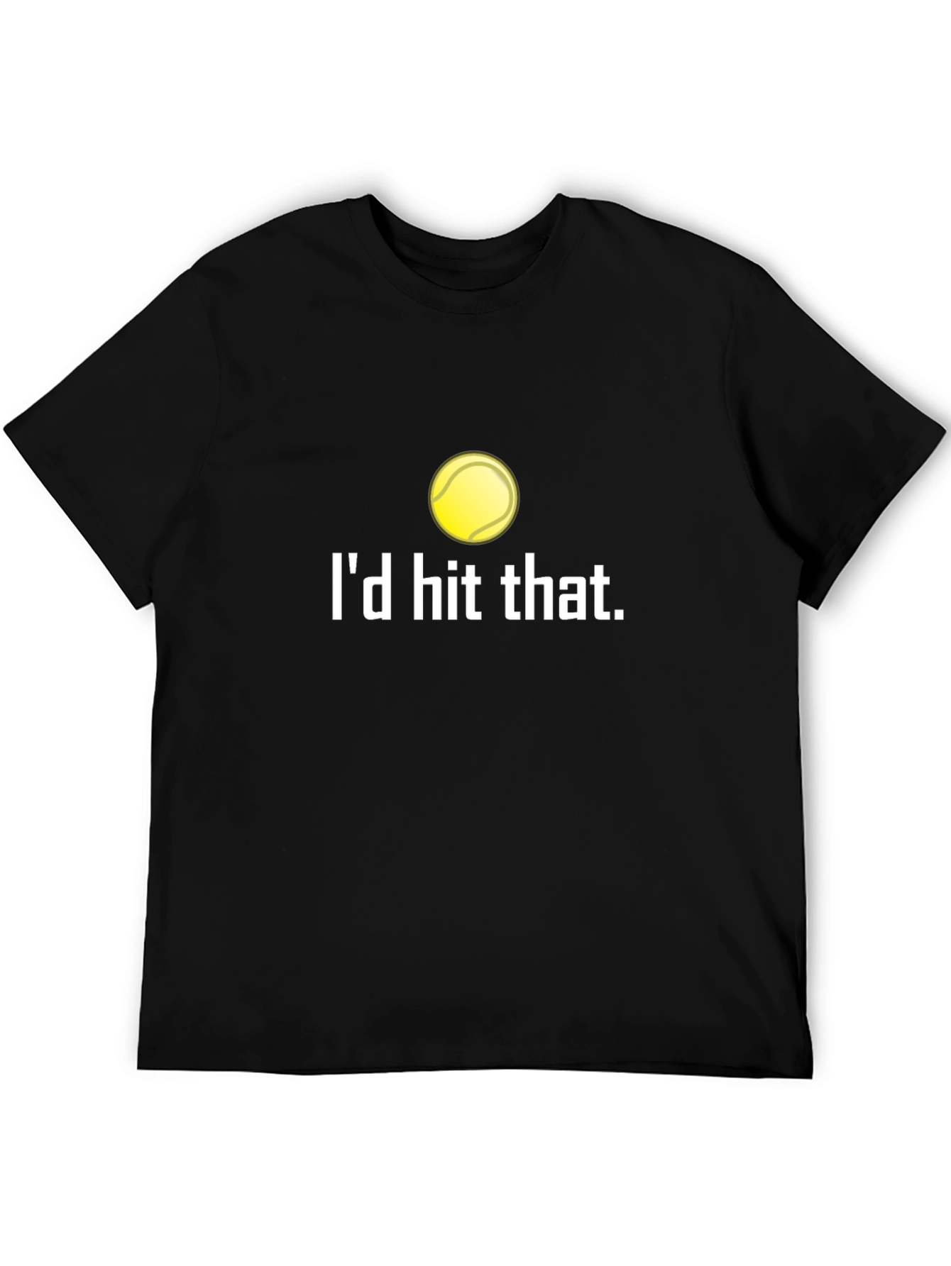Black I'd Hit That Tennis Graphic Tee view 5