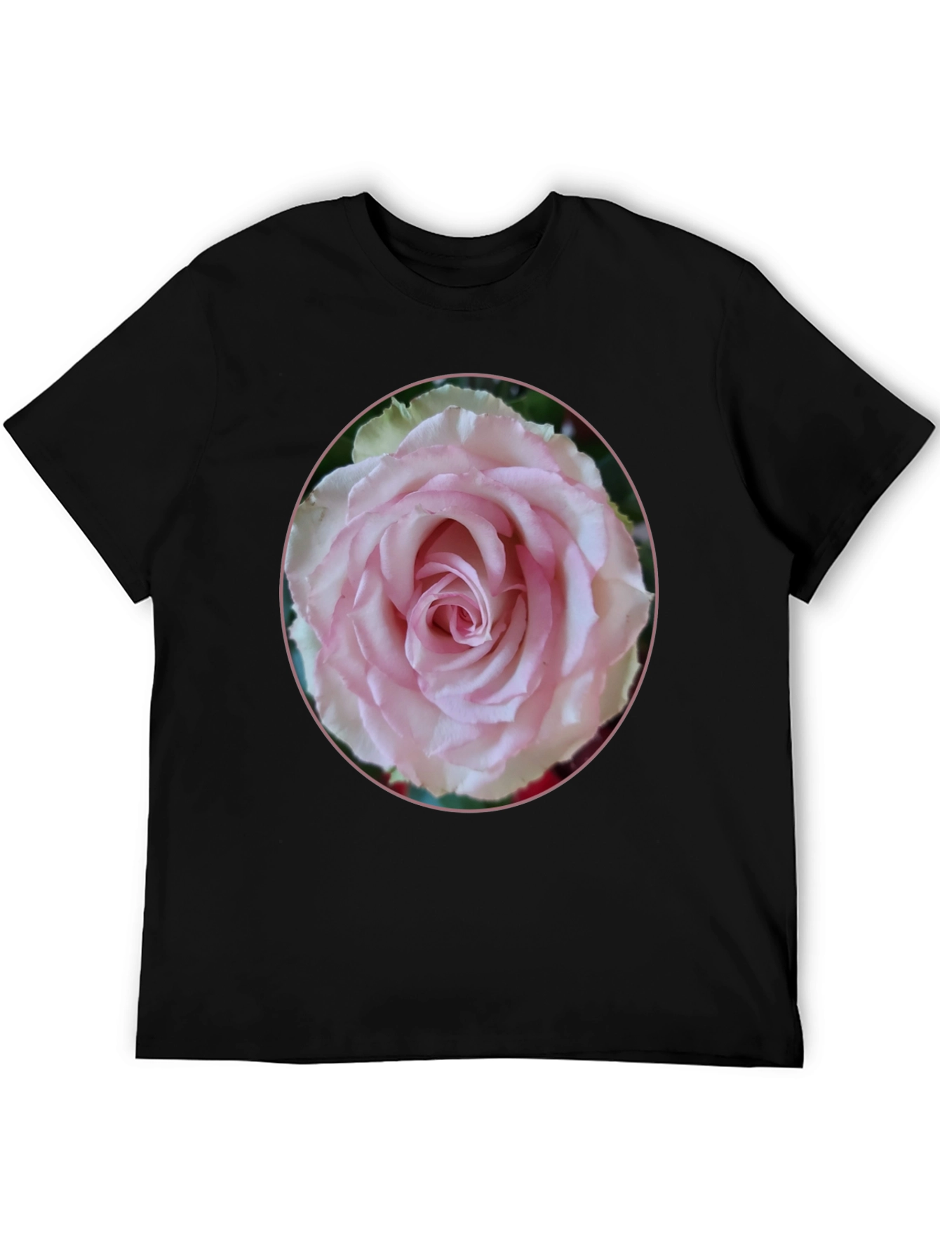 Black Rose Graphic Tee - Black, Stylish Floral Design view 5