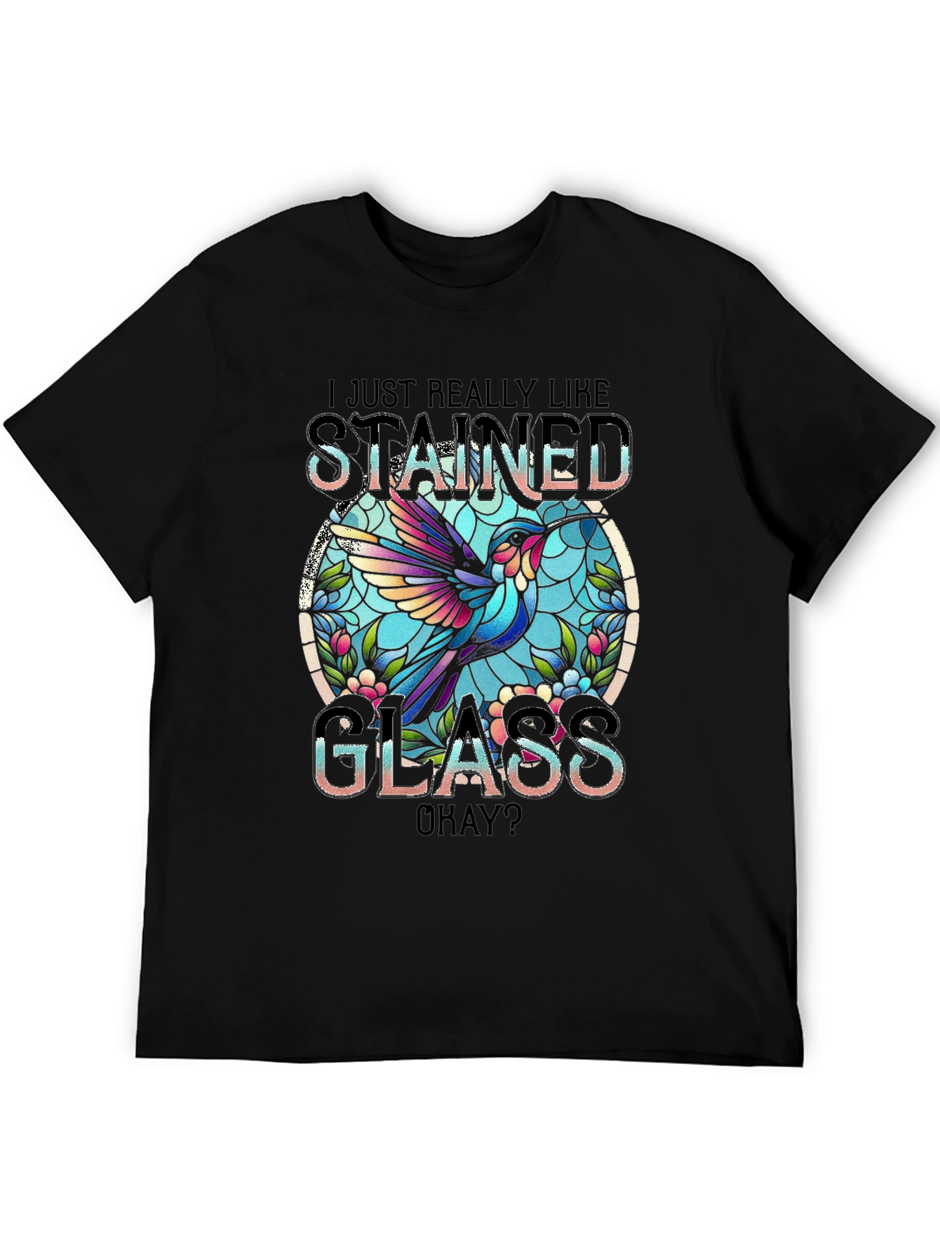 Black Stained Glass Lover's T-Shirt view 5