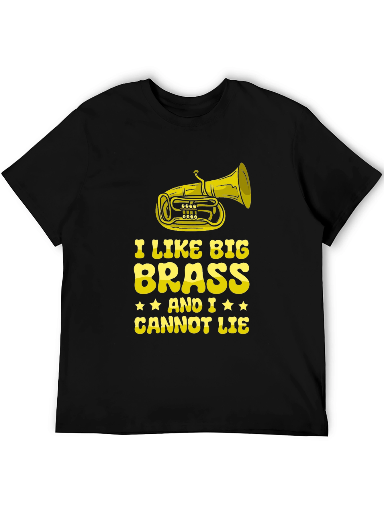 Black I Like Big Brass T-Shirt - Funny Musician Tee view 5