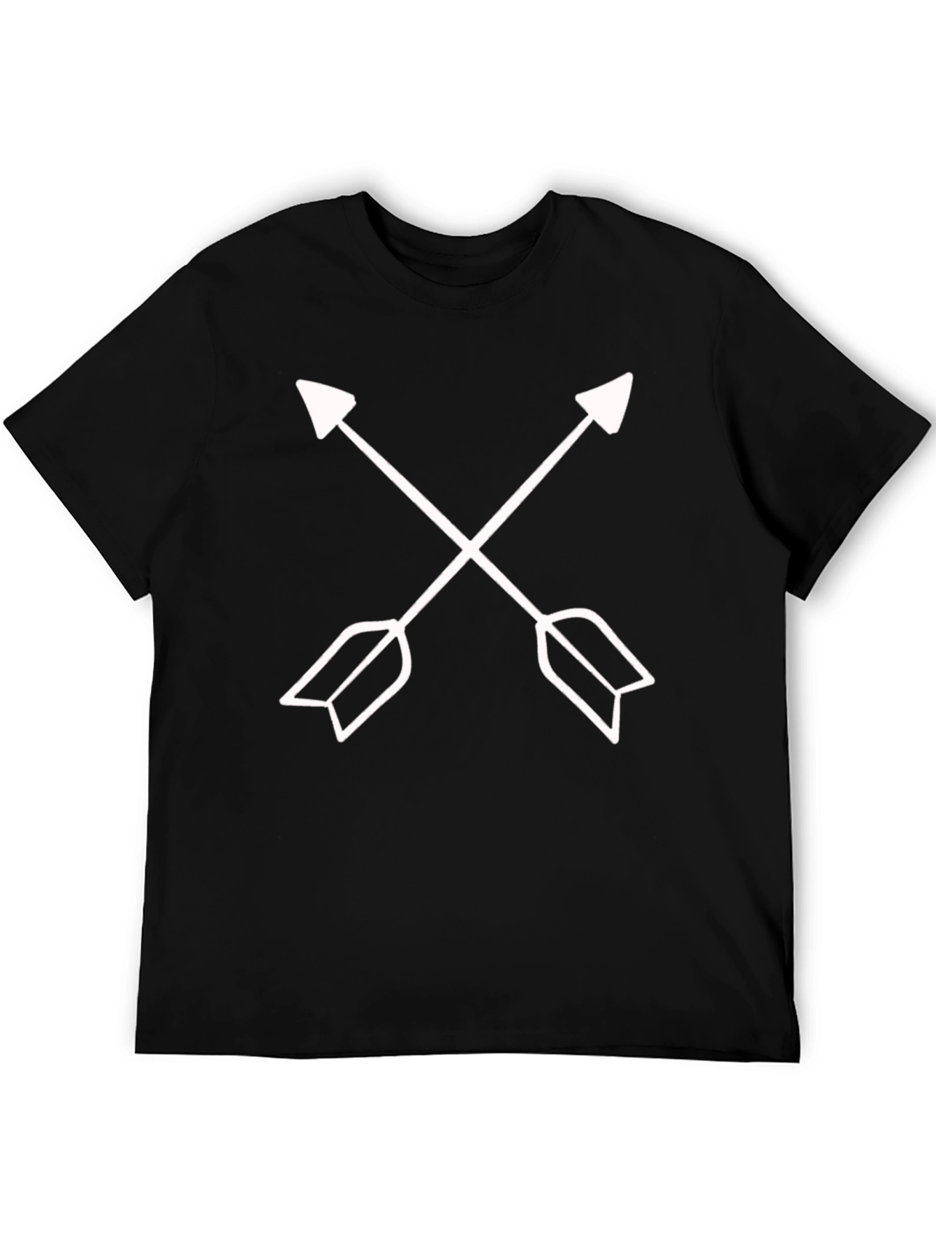 Black Crossed Arrows Graphic Tee - Black view 5