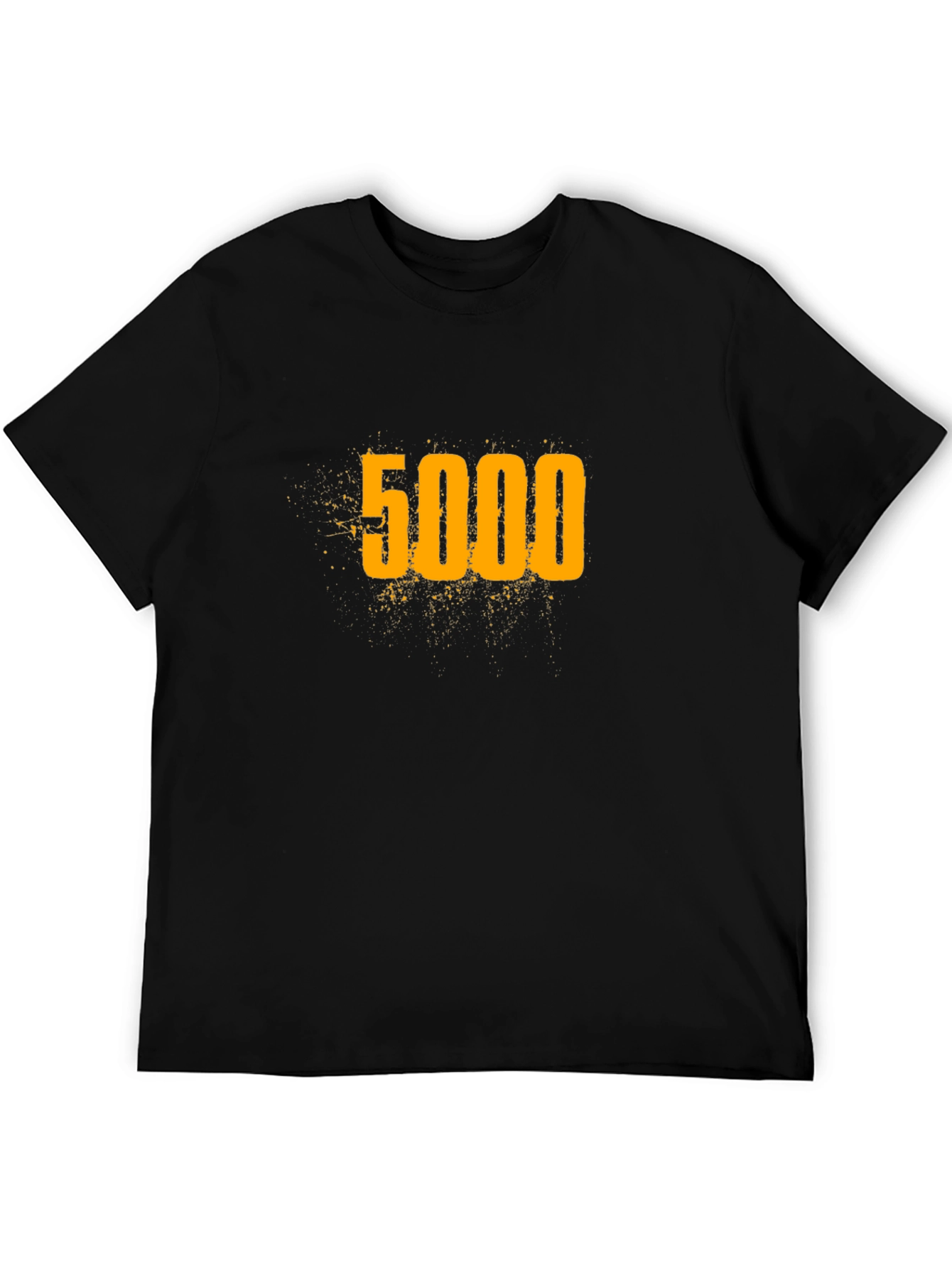 Black 5000 Graphic Tee - Black Cotton Blend T-Shirt view 5