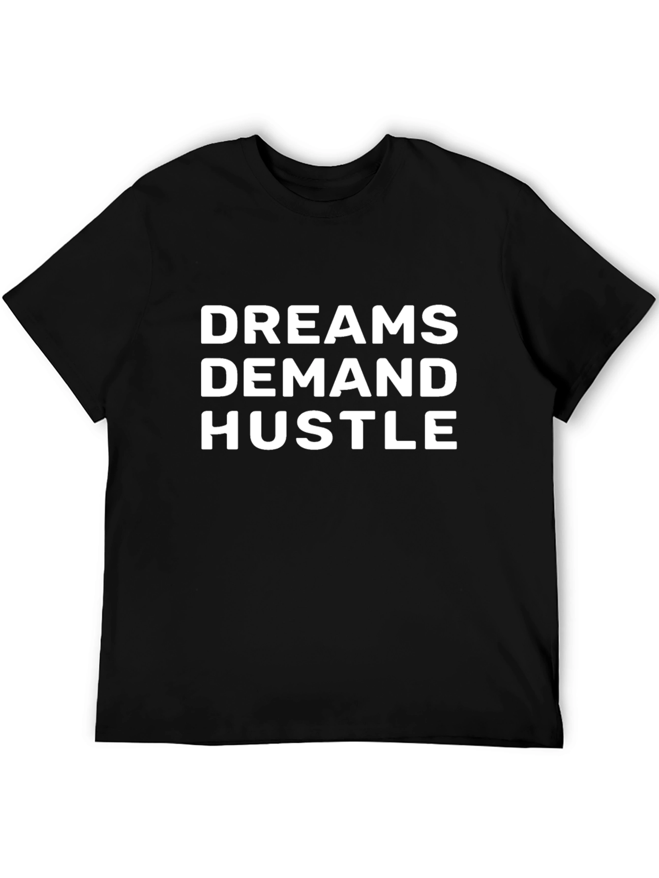 Black Dreams Demand Hustle Black Graphic Tee view 5