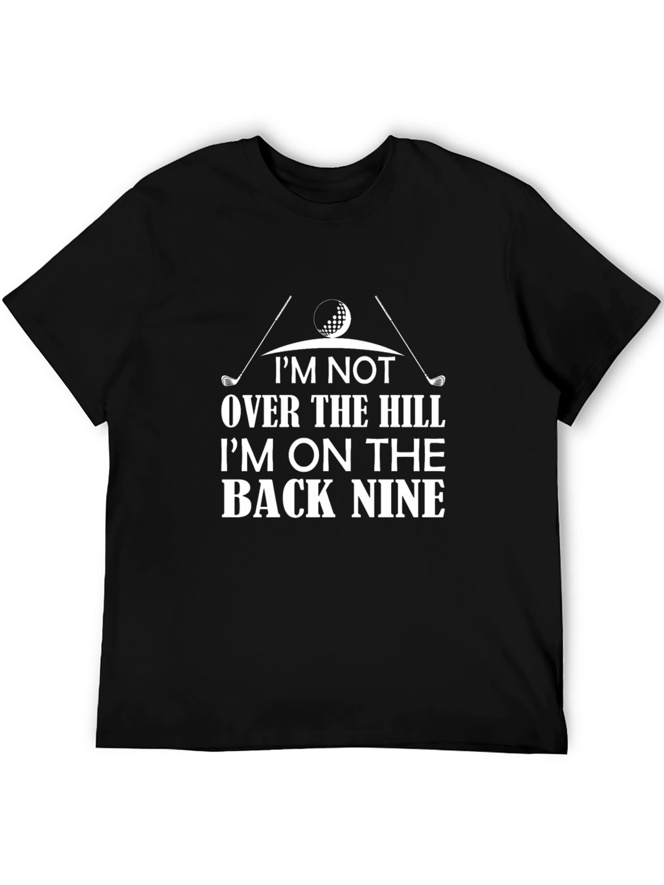 Black Funny Golf T-Shirt - I'm On The Back Nine view 5
