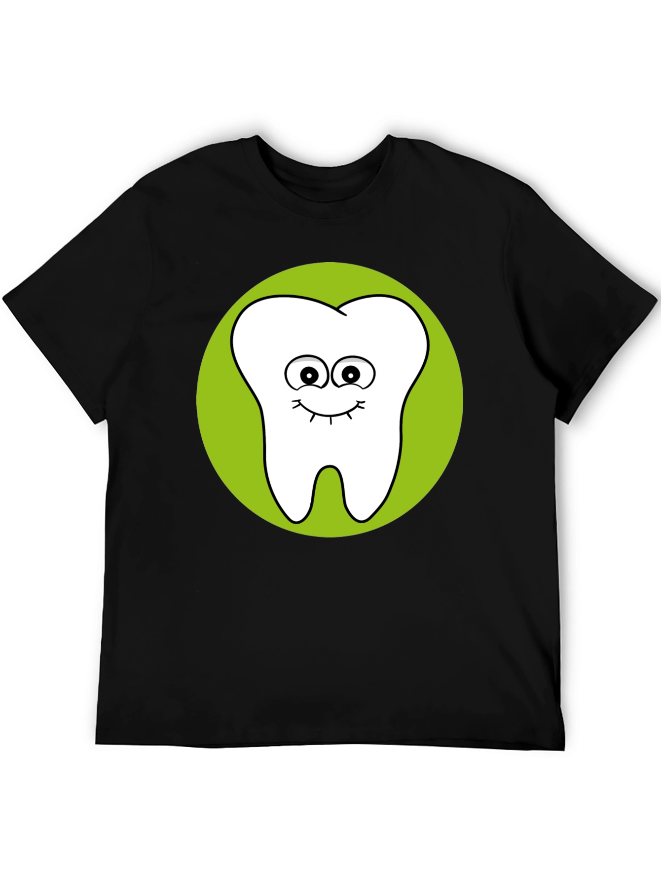 Black Funny Tooth Graphic Tee - Black Cotton T-Shirt view 5
