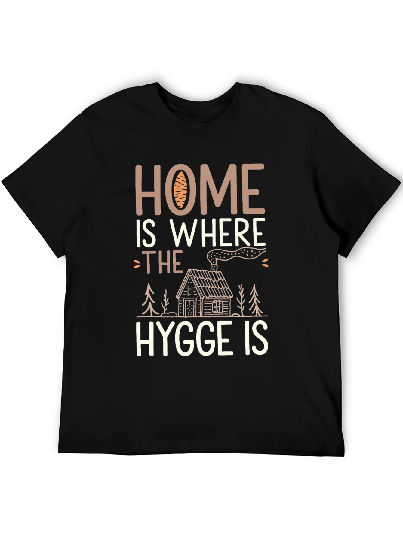 Black Home Is Where The Hygge Is T-Shirt view 5