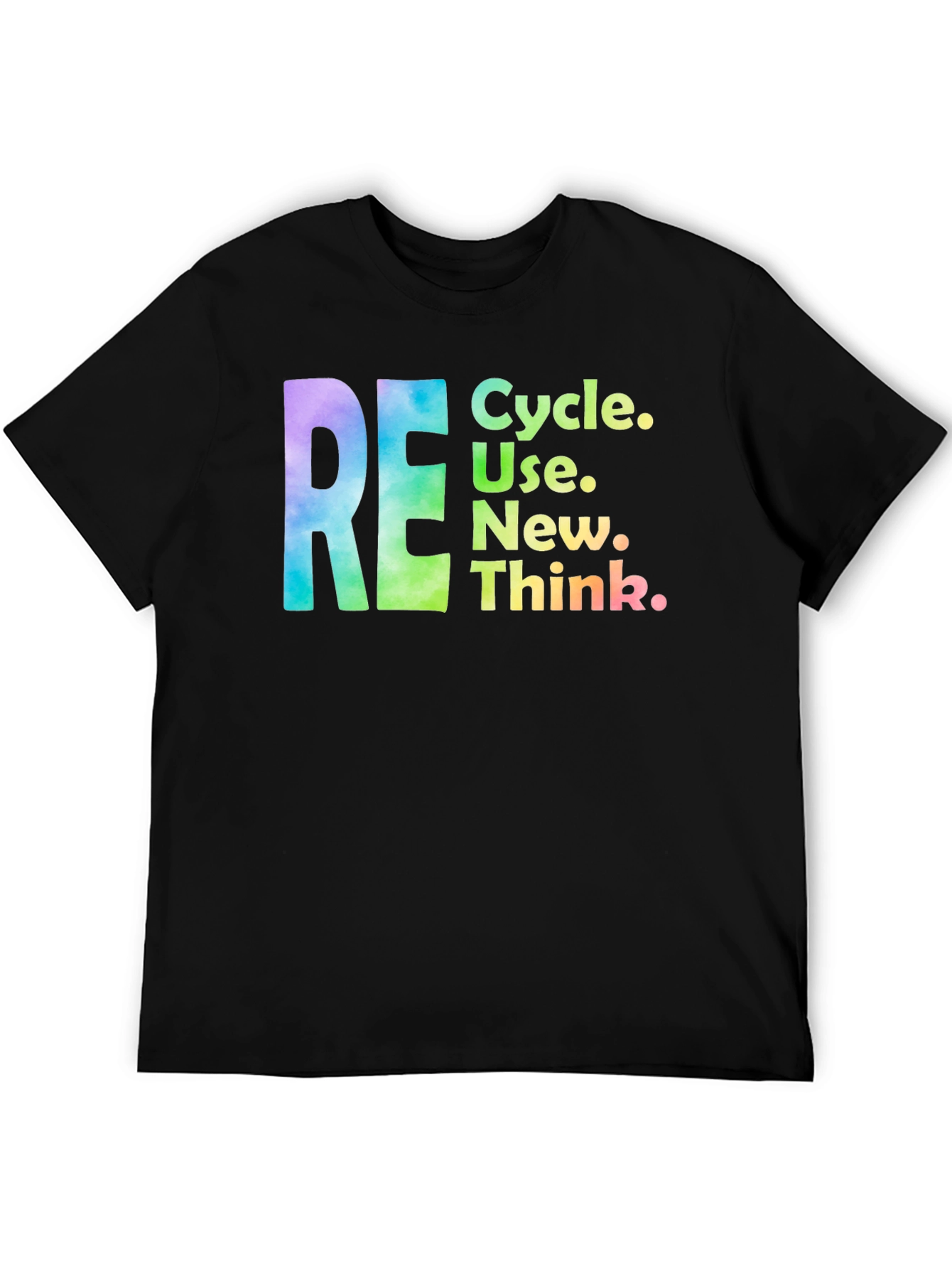 Black RE Cycle Use New Think Graphic Tee view 5