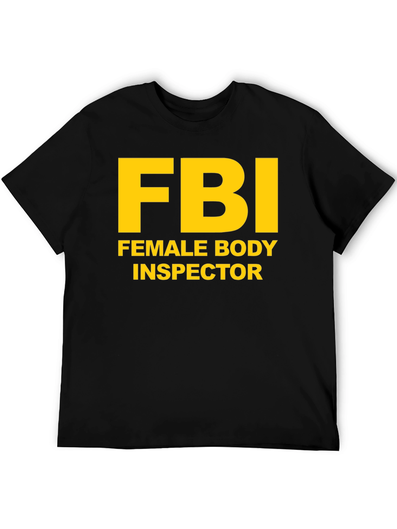 Black FBI Female Body Inspector Novelty T-Shirt view 5