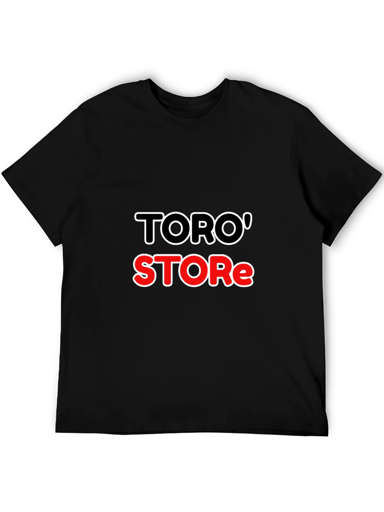 Black TORO' STORE Black Graphic Tee - Modern Streetwear view 5