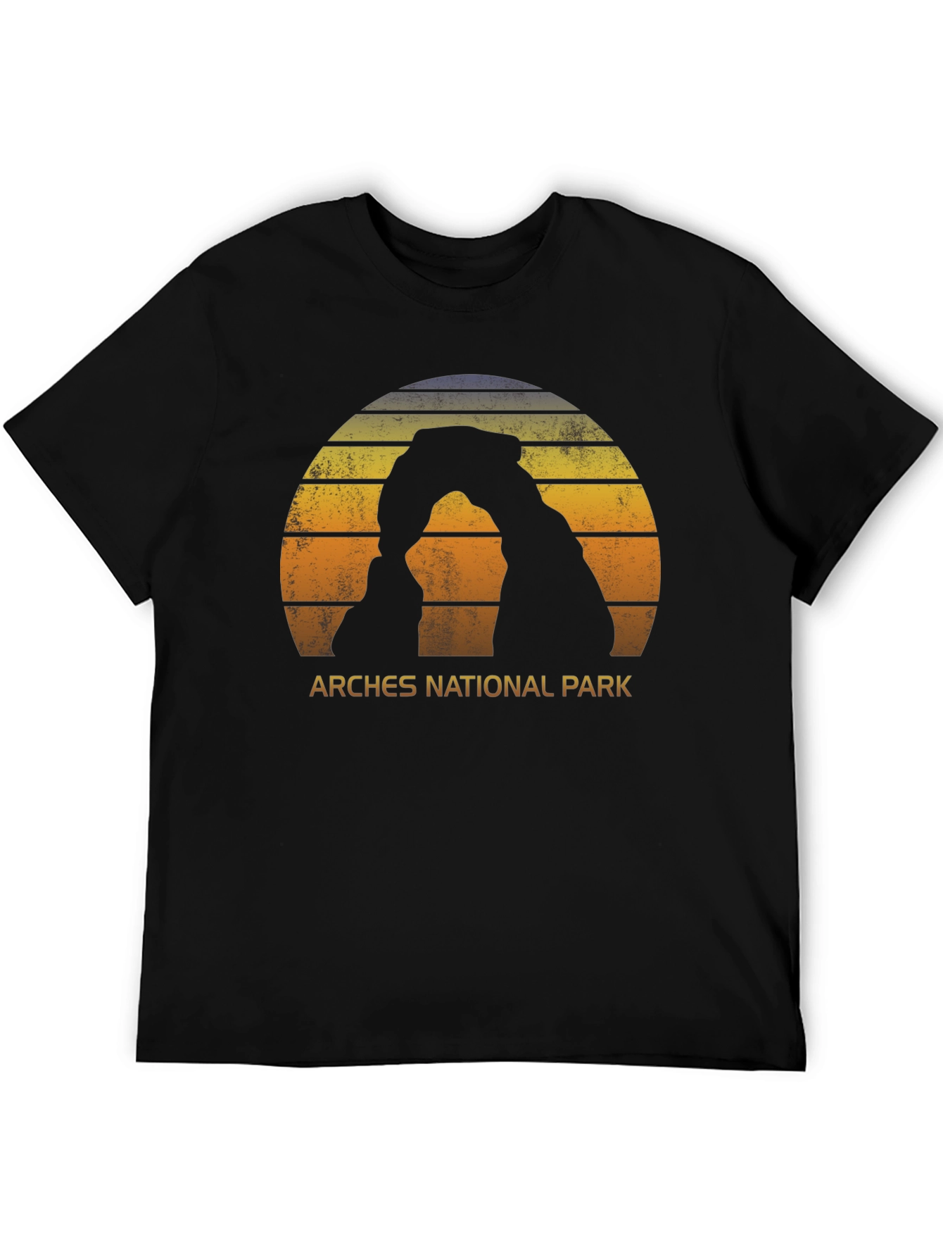 Black Arches National Park Retro T-Shirt view 5