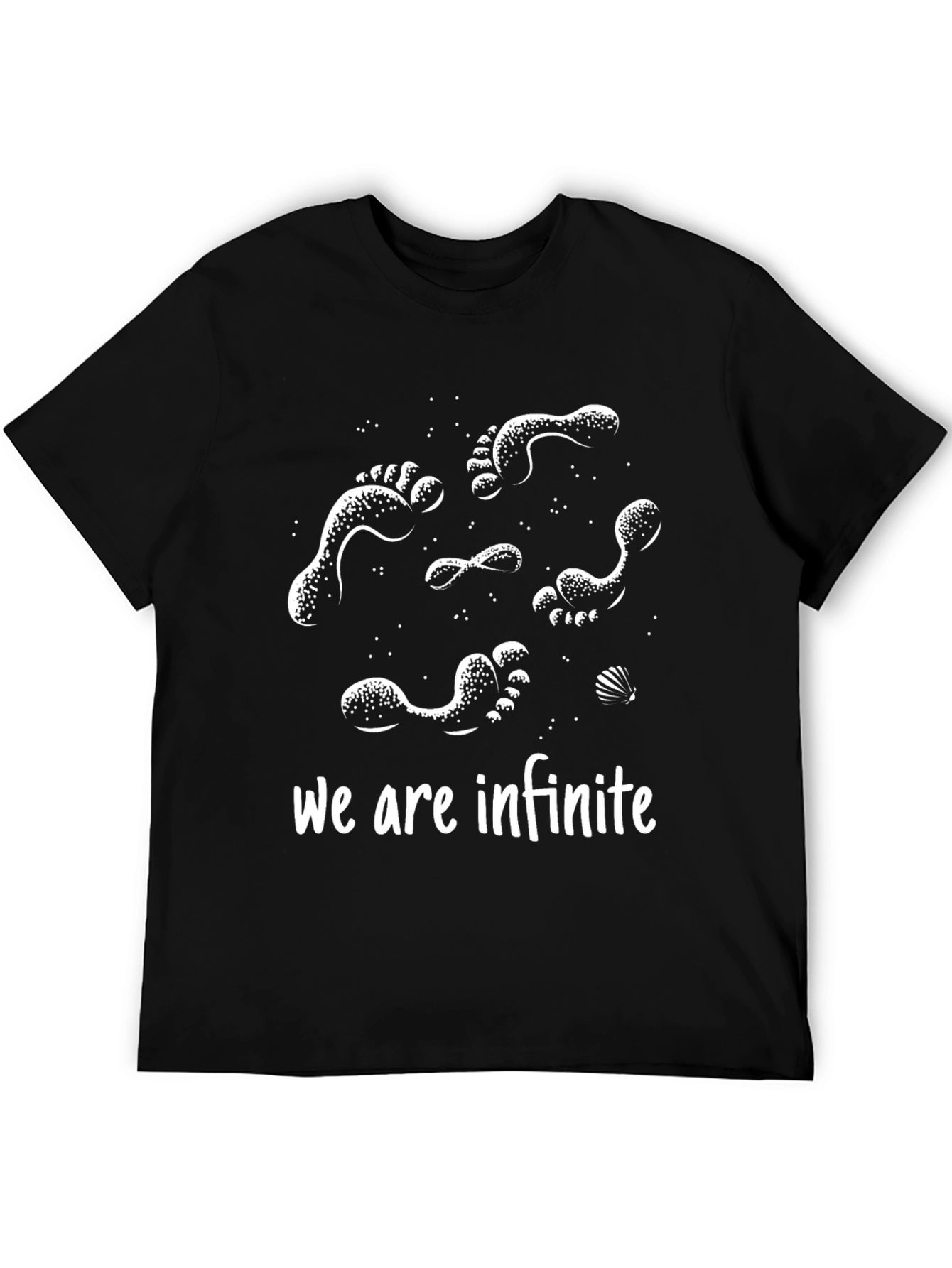 Black Infinite Footprints Tee - Express Your Boundless Spirit view 5