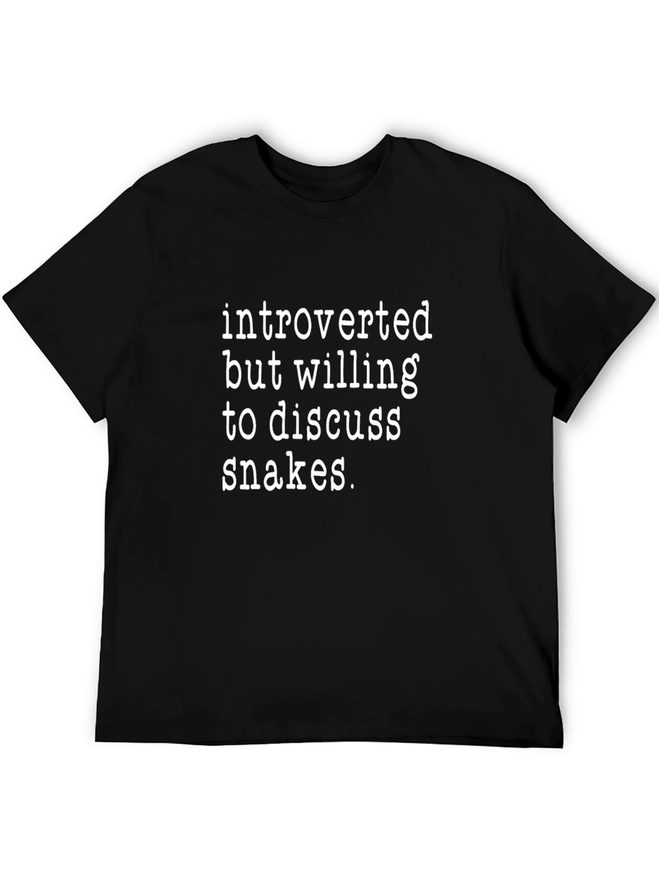Black Introverted Snakes Graphic Tee - Soft Cotton view 5