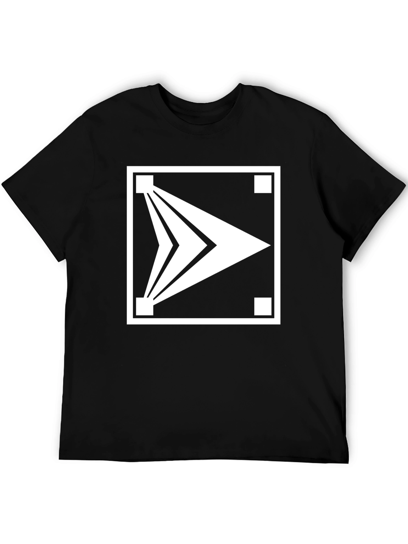 Modern Arrow Graphic T-Shirt - Black Cotton Blend - 5