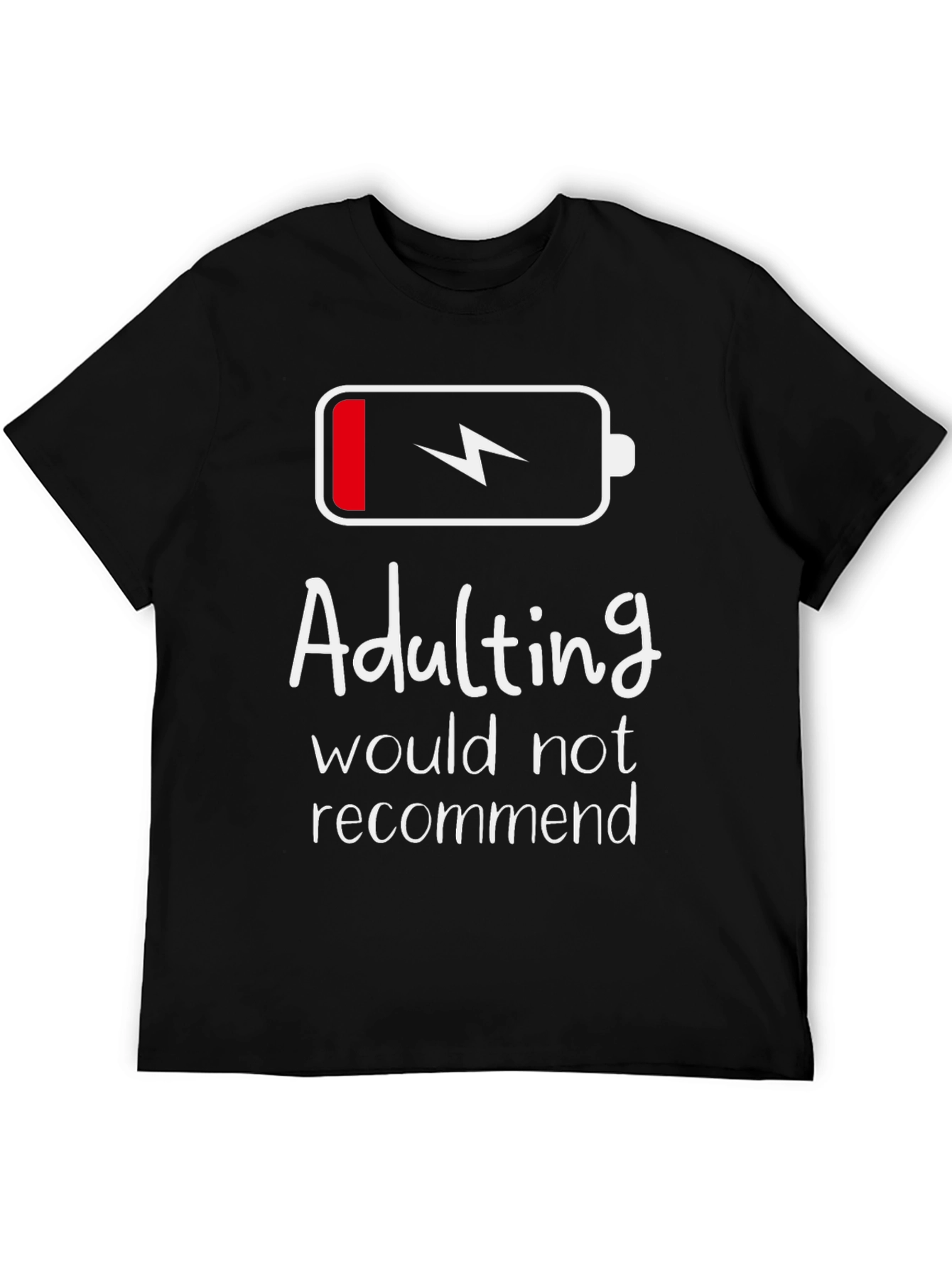Black Adulting - Not Recommended T-Shirt view 5