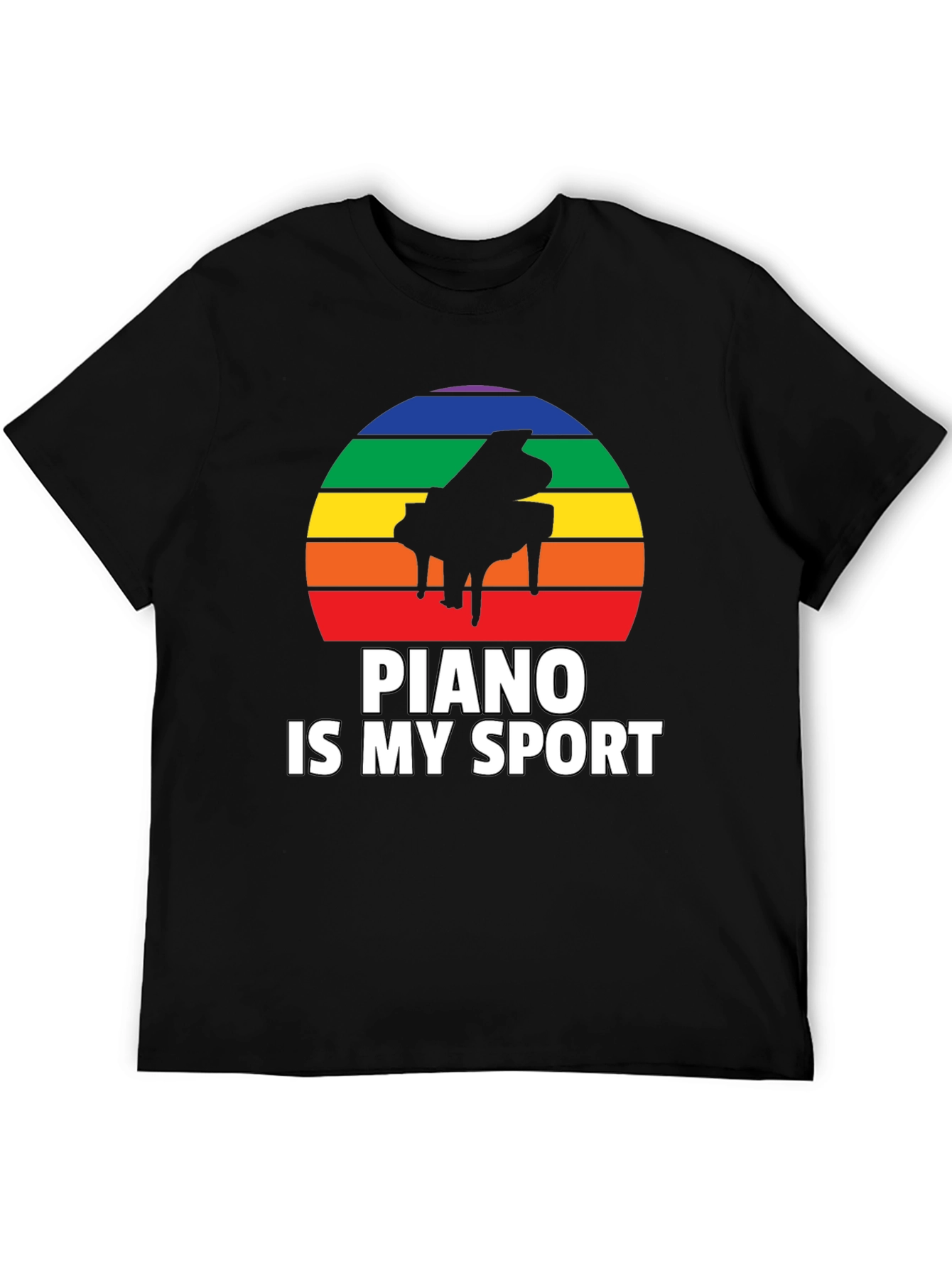 Black Piano Is My Sport Graphic Tee view 5