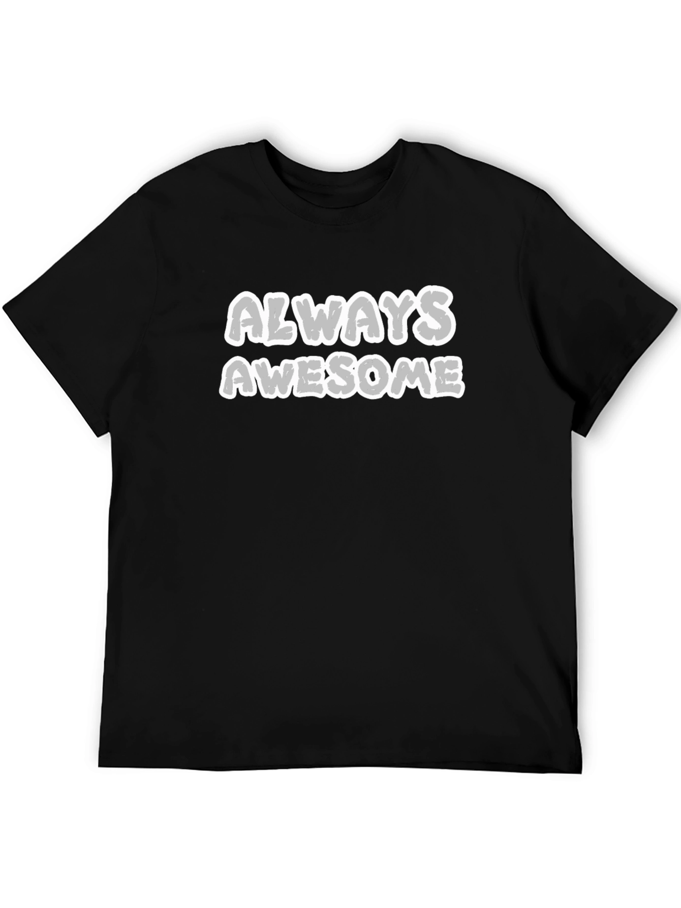 Black Always Awesome Black Graphic T-Shirt for Men view 5