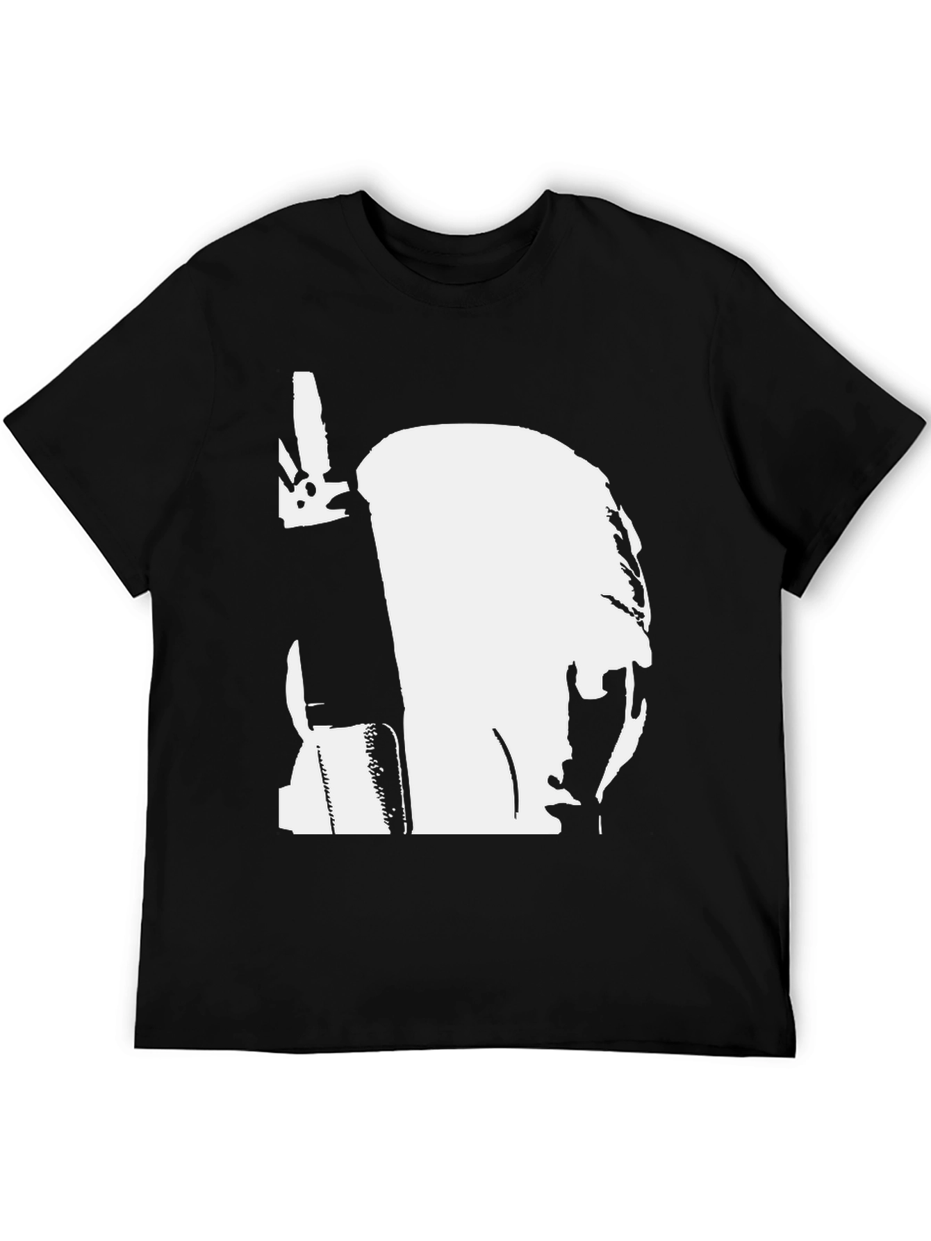 Black Monochrome Graphic Tee view 5