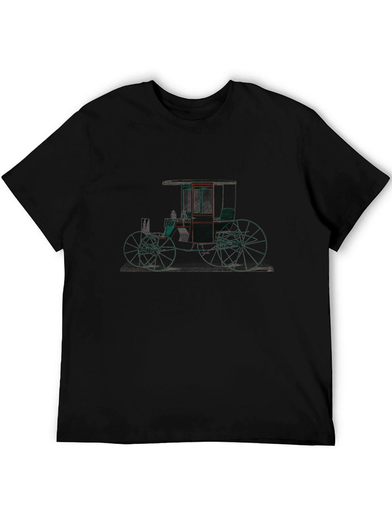 Black Vintage Car Graphic T-Shirt - Classic Design view 5