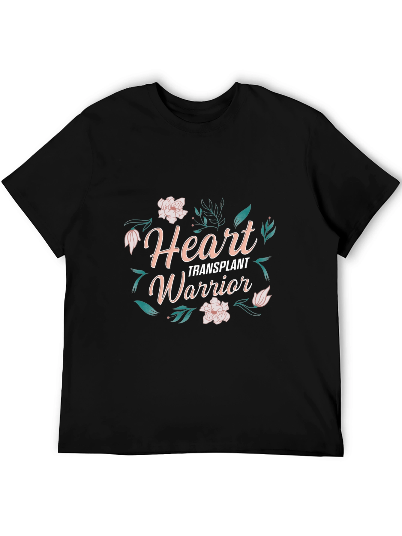Black Heart Transplant Warrior Black T-Shirt view 5