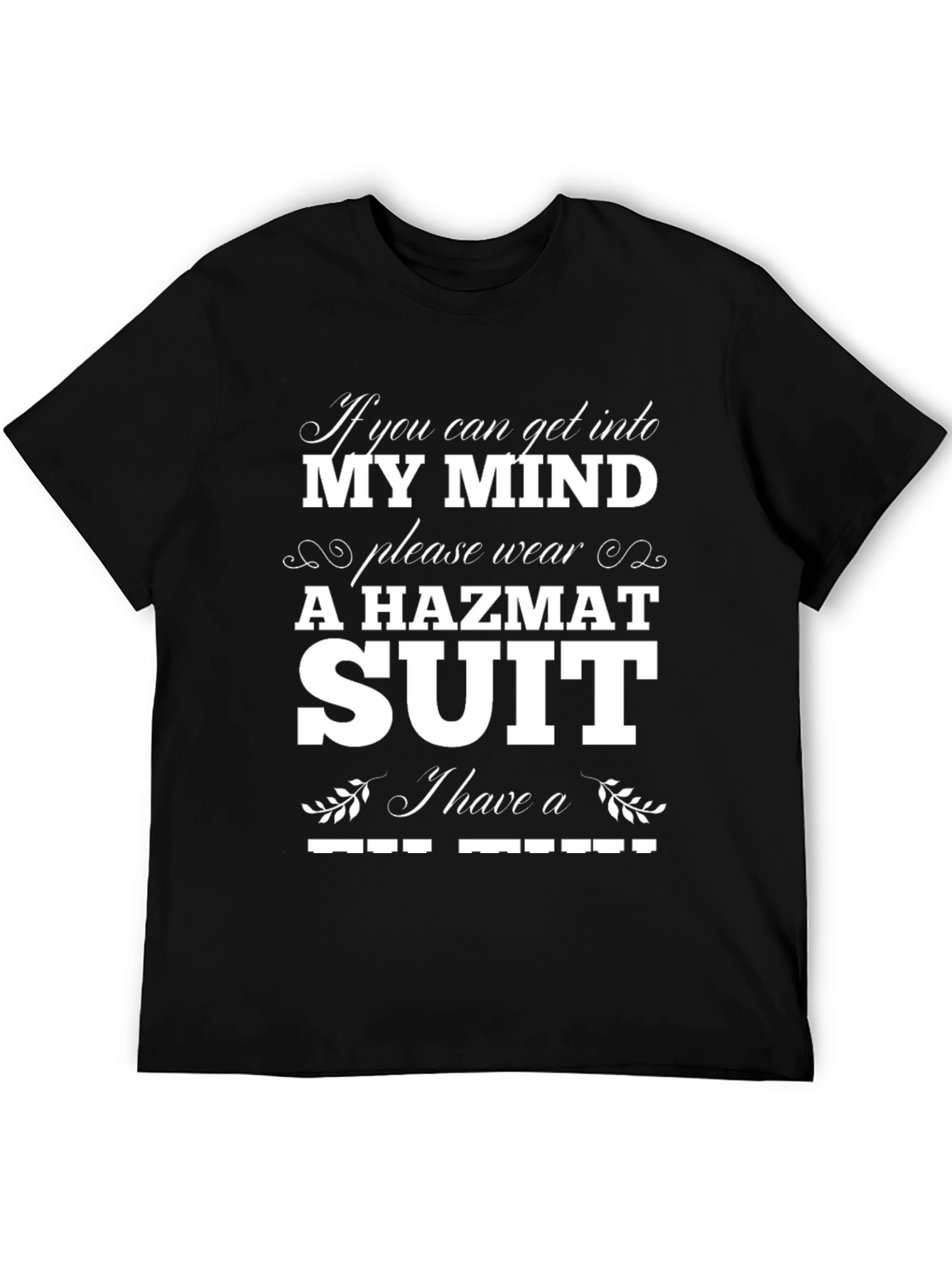Black Hazmat Suit Mind Graphic Tee - Funny T-Shirt view 5