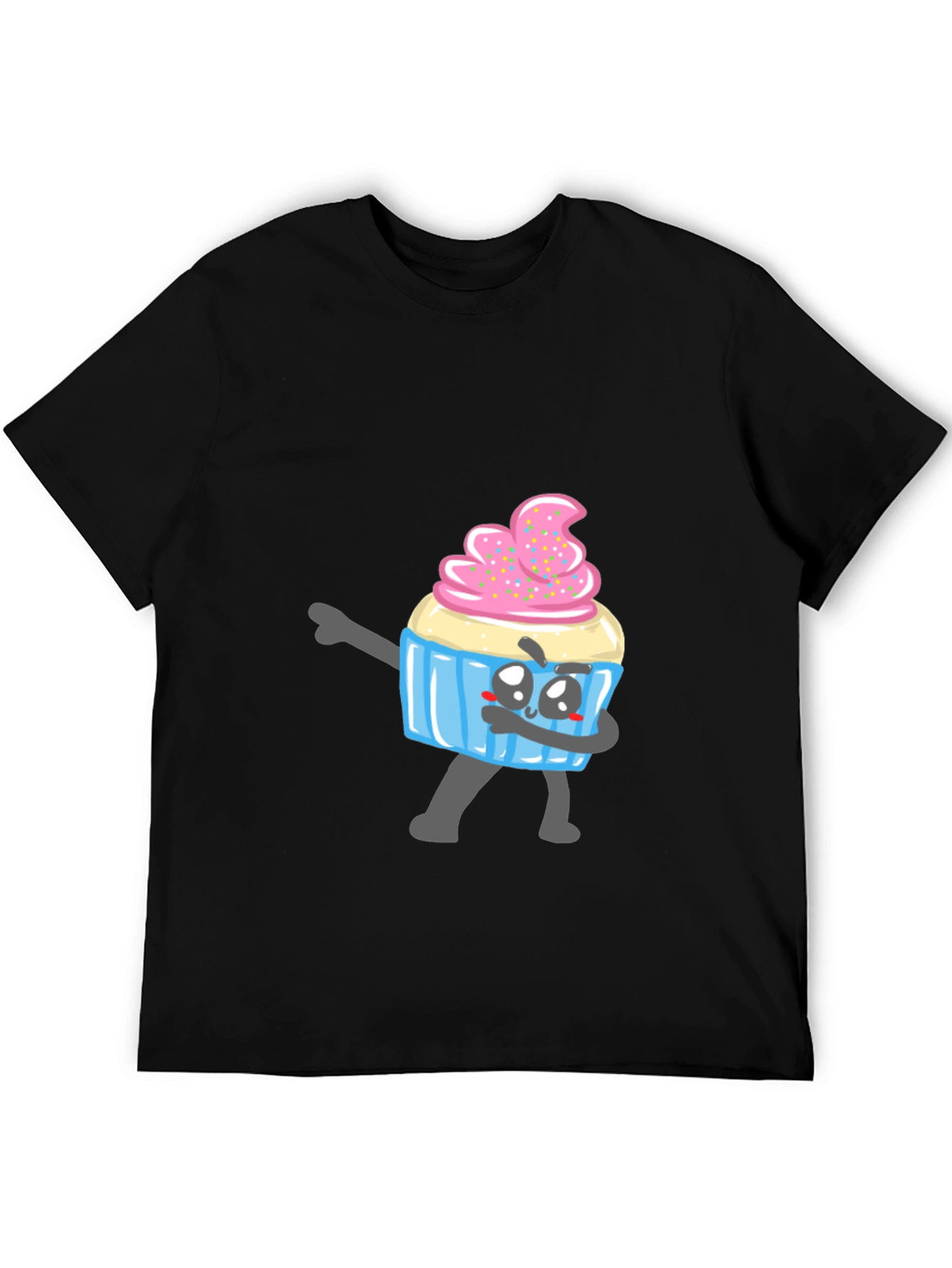 Black Cupcake Dabbing T-Shirt - Novelty Graphic Tee view 5