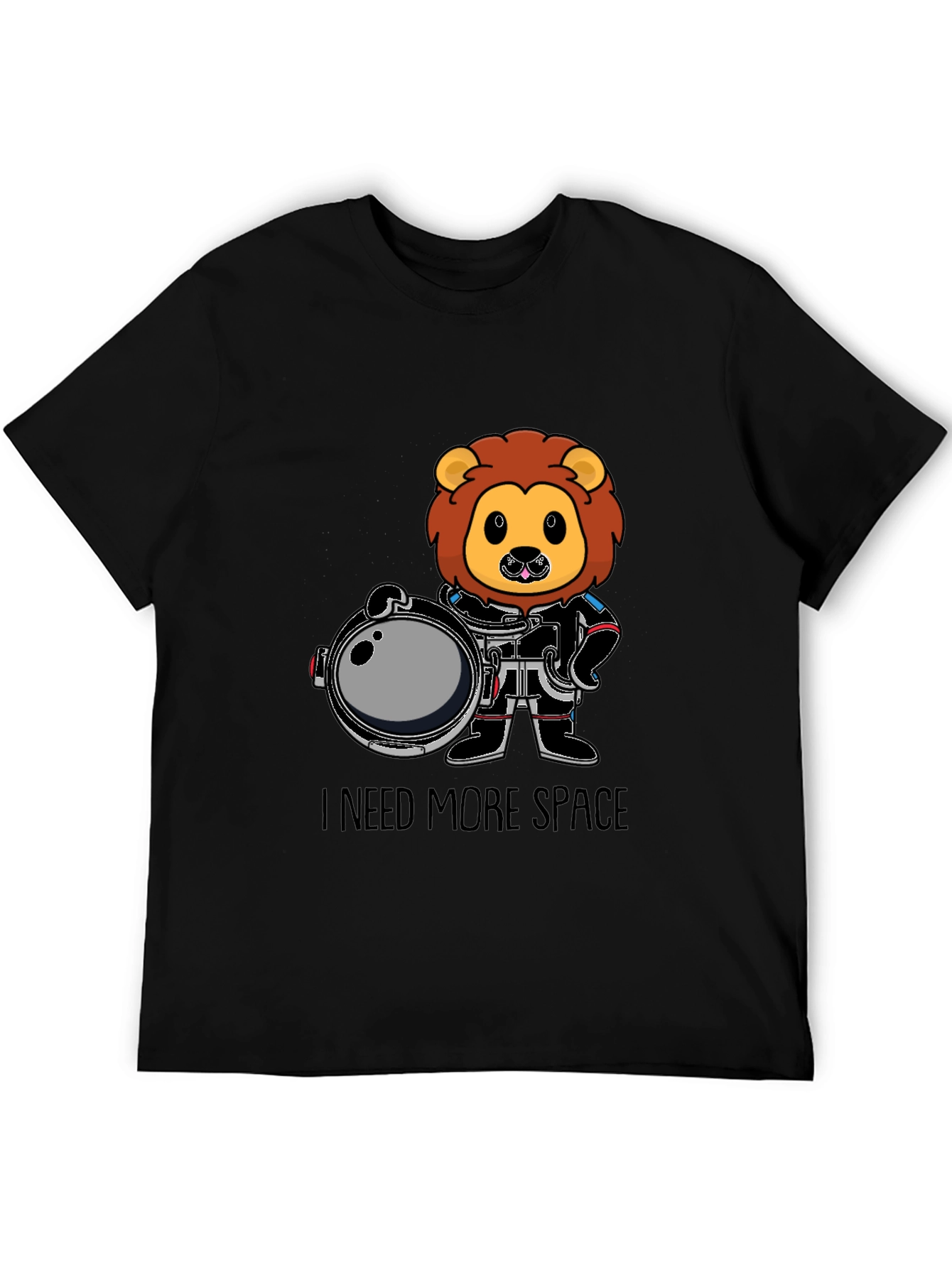 Black Lion Astronaut T-Shirt - I Need More Space view 5