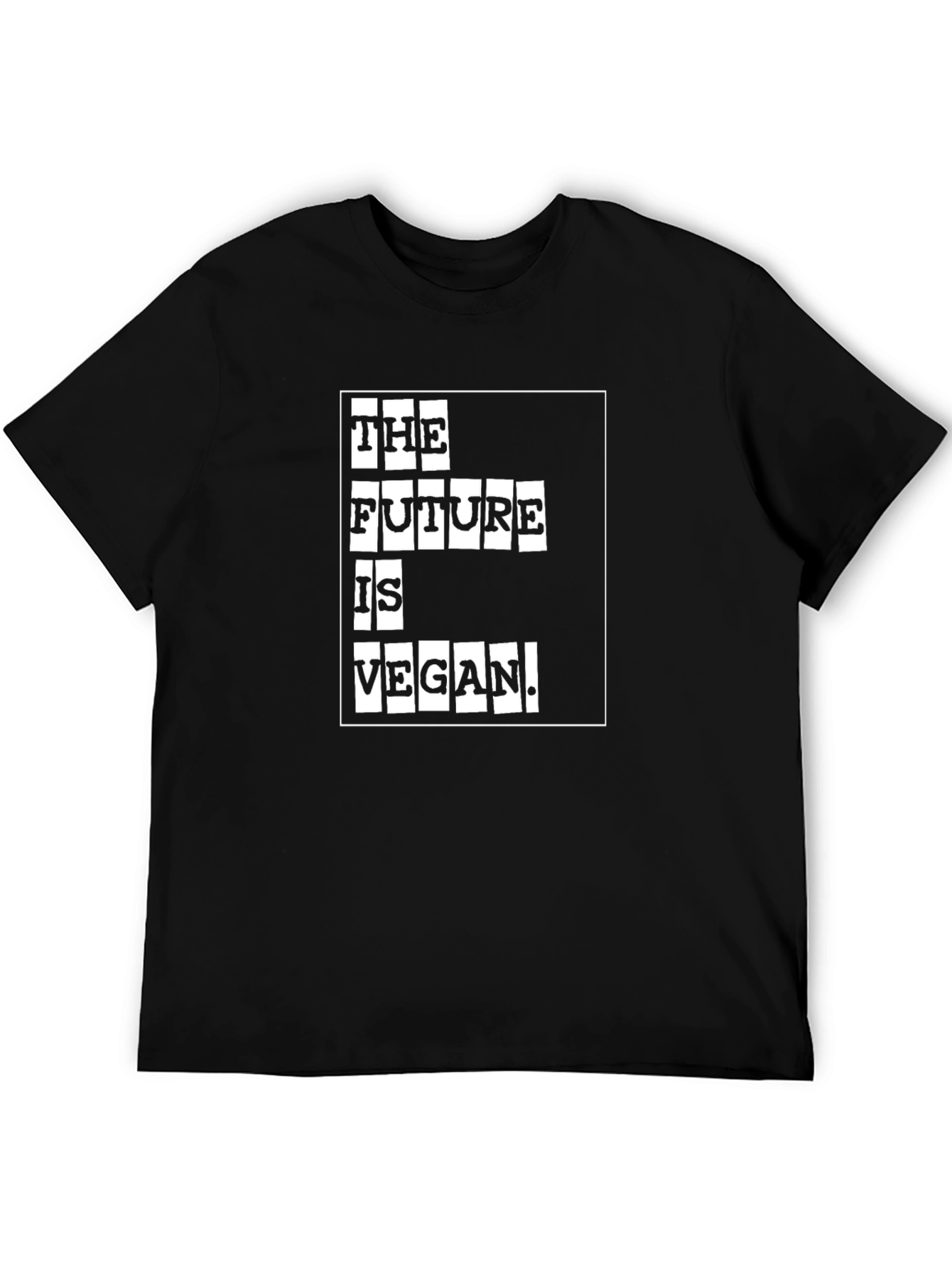 Black The Future is Vegan Graphic Tee - Black view 5