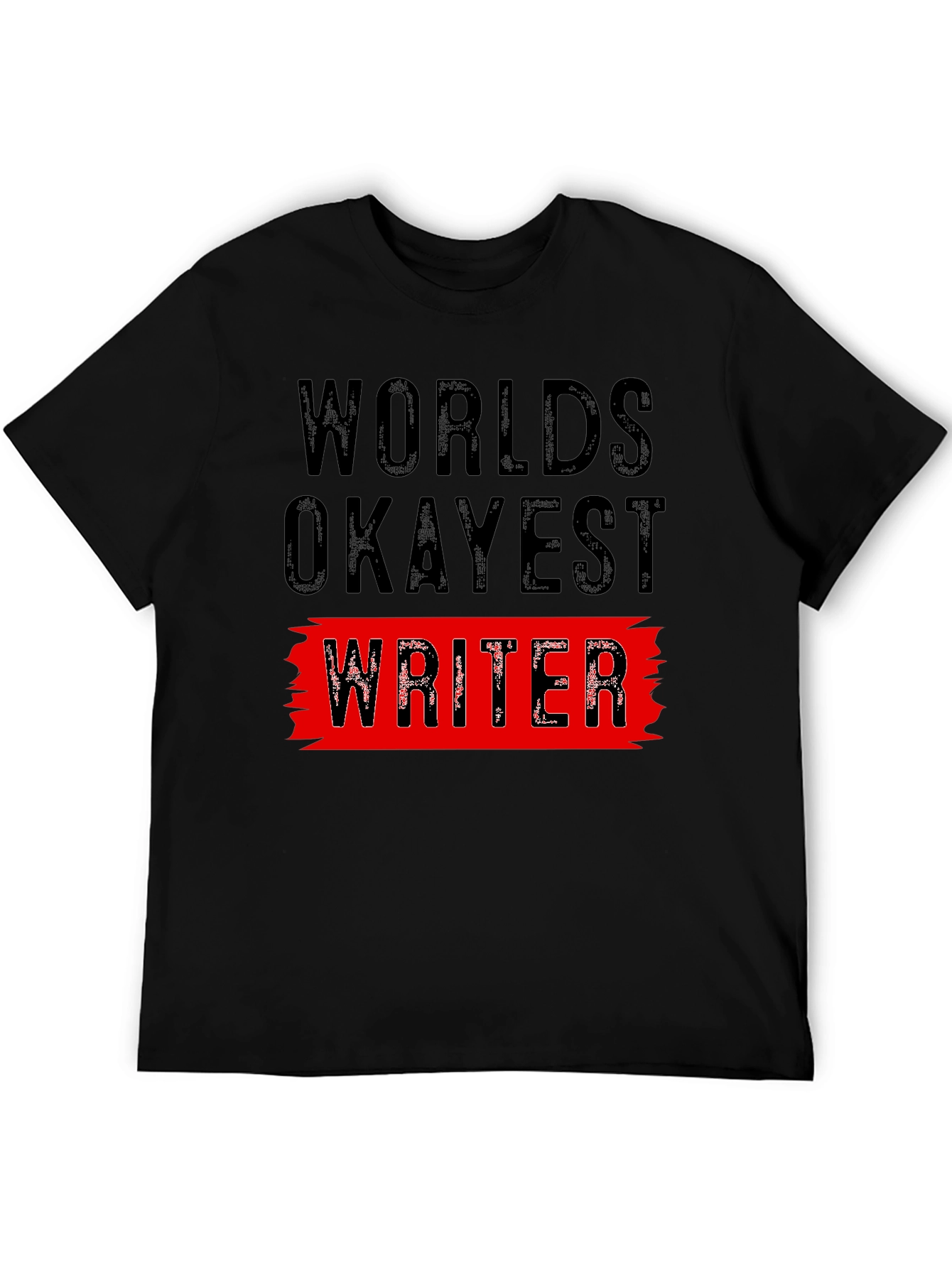 Black World's Okayest Writer Graphic Tee view 5