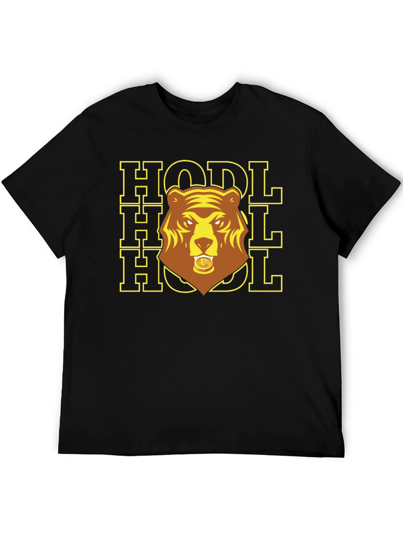 Black HODL Crypto Bear T-Shirt view 5