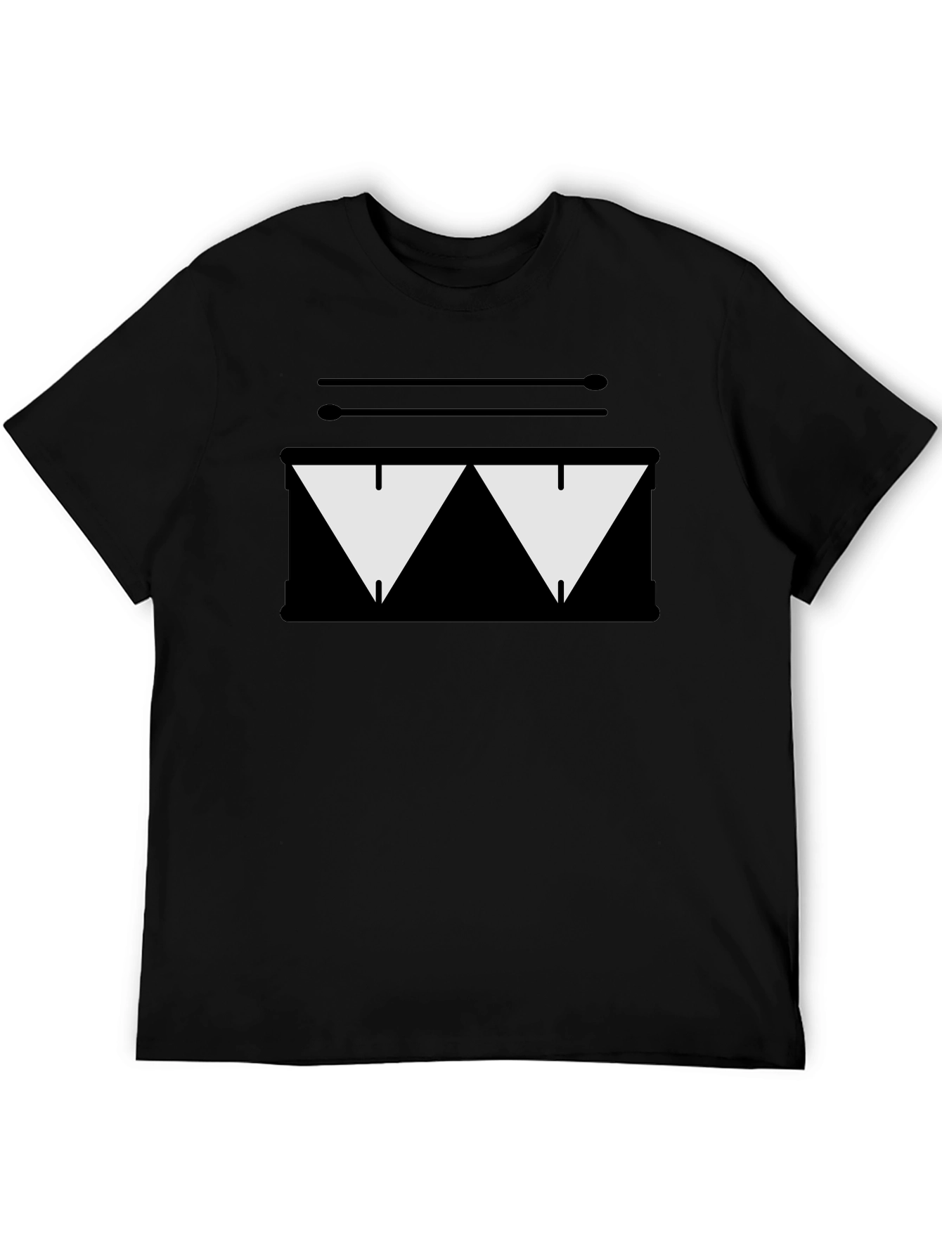 Black Drum Kit Graphic Tee - Black T-Shirt view 5