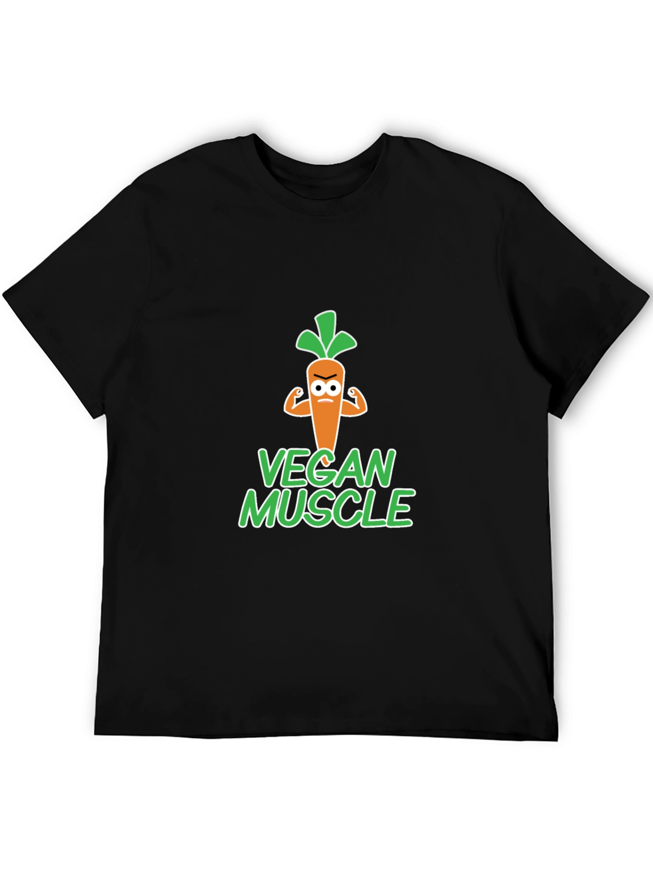 Black Vegan Muscle T-Shirt - Funny Vegetarian Gym Tee view 5