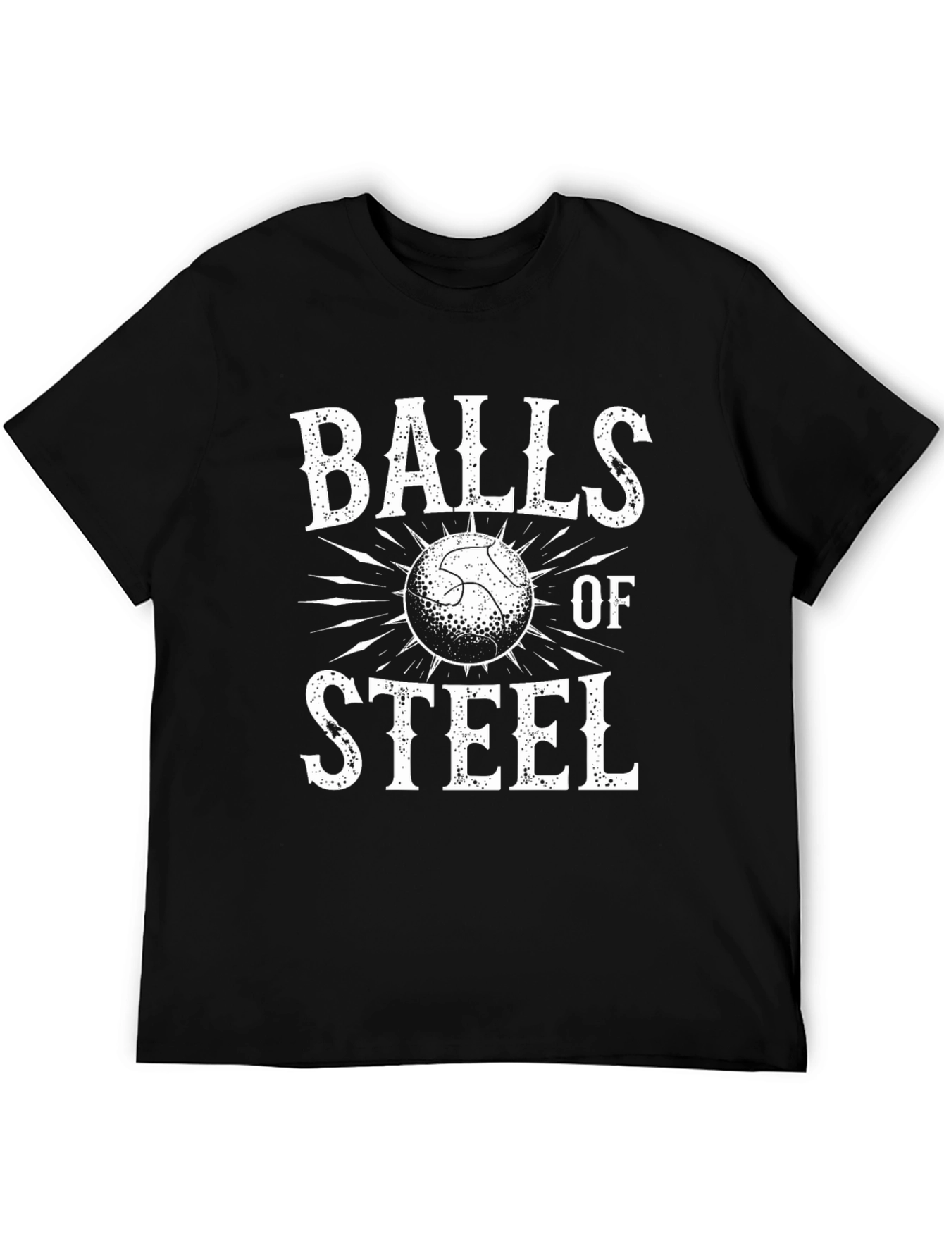 Black Balls of Steel Graphic T-Shirt view 5