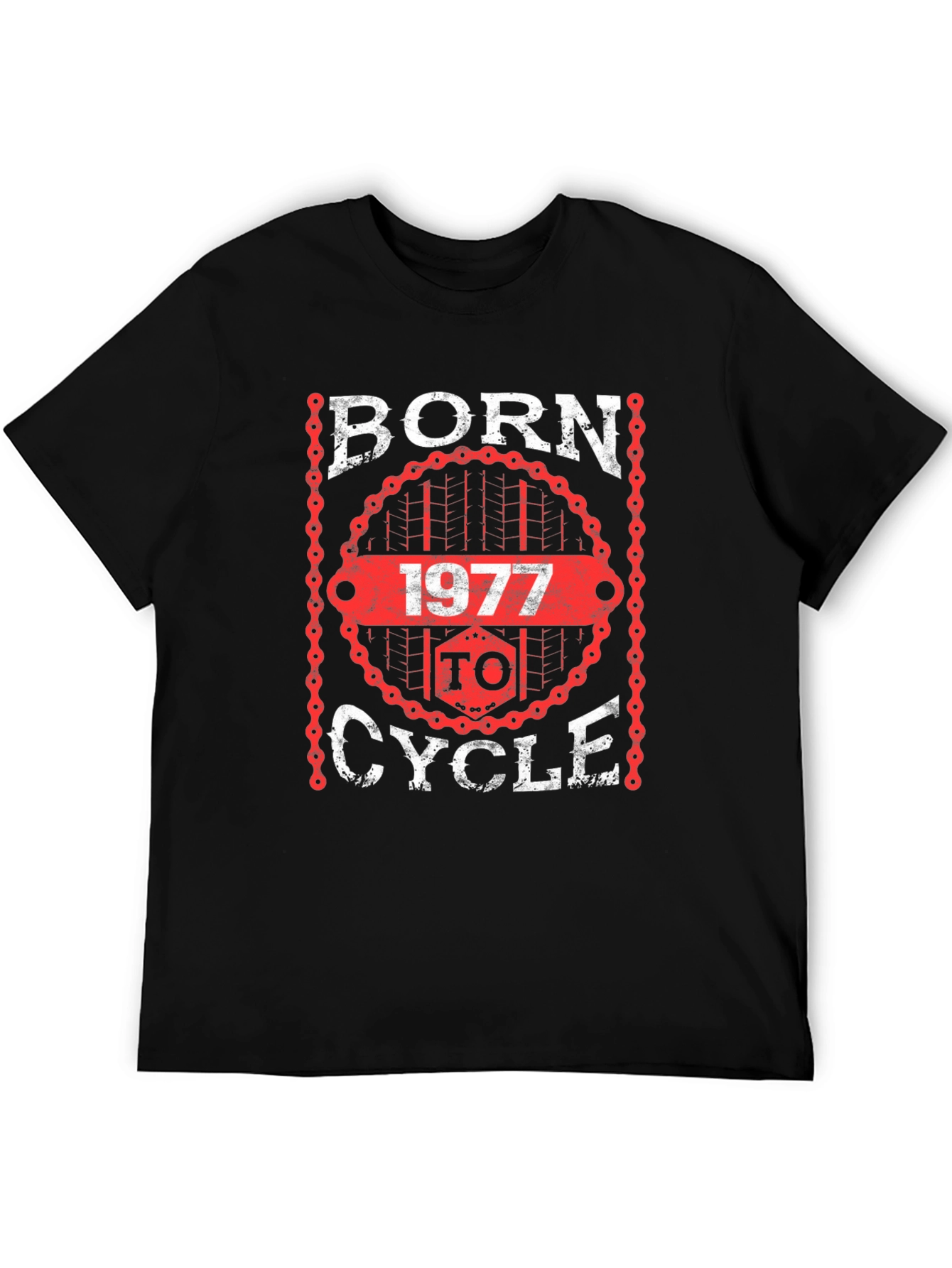 Black Born To Cycle 1977 T-Shirt view 5