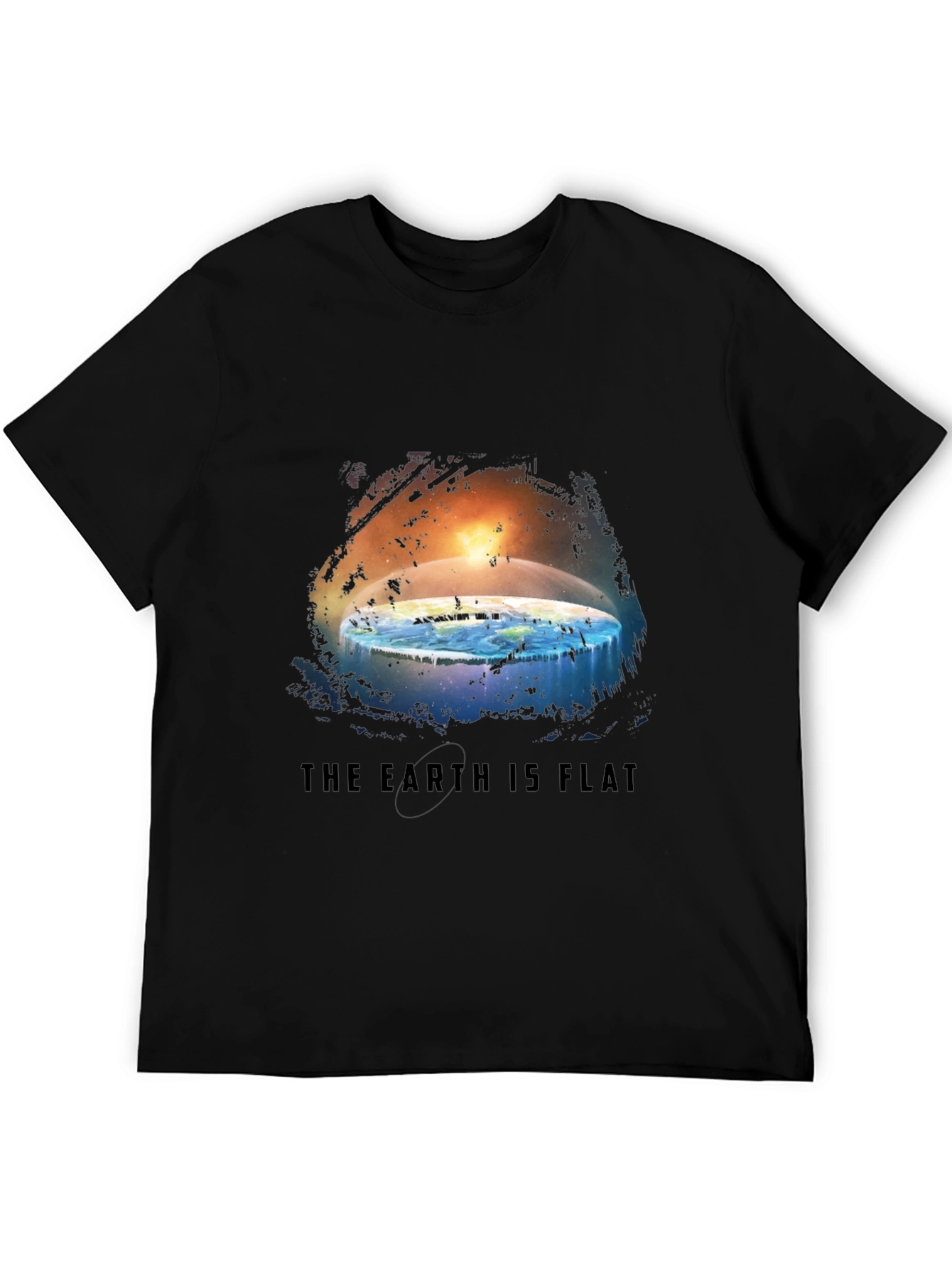 Black Flat Earth Graphic Tee view 5