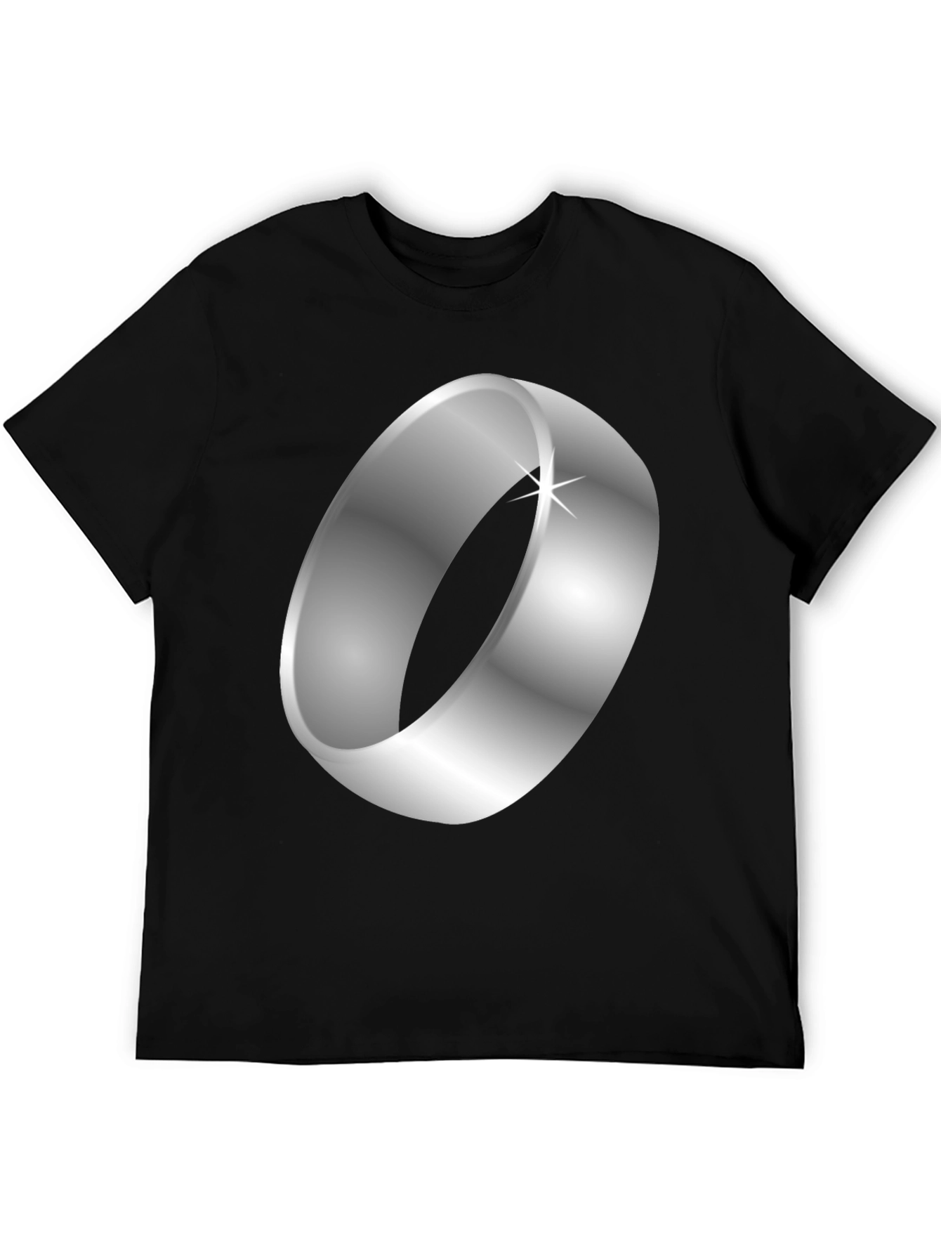 Black Ring Graphic Black T-Shirt view 5