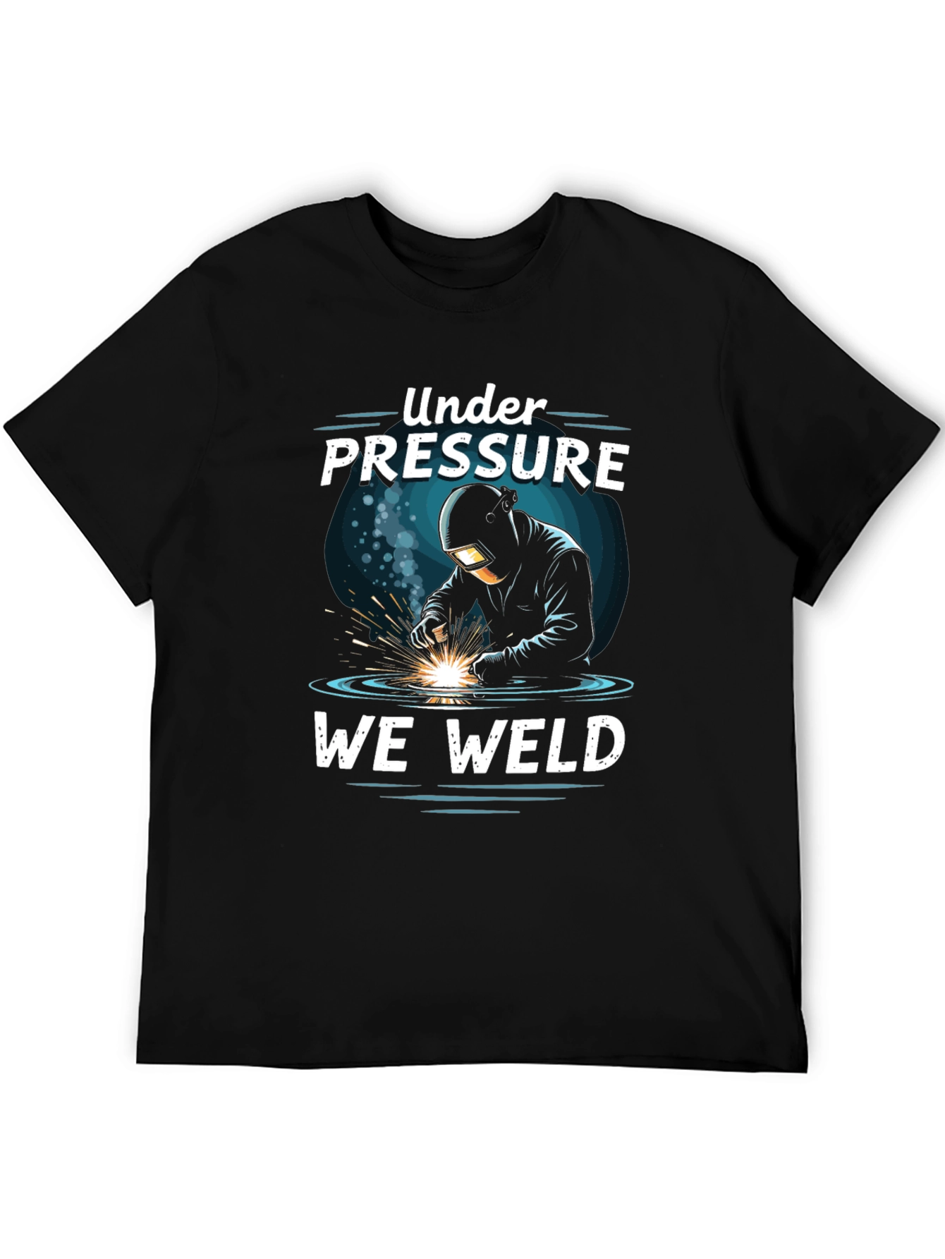 Black Under Pressure We Weld Graphic T-Shirt view 5