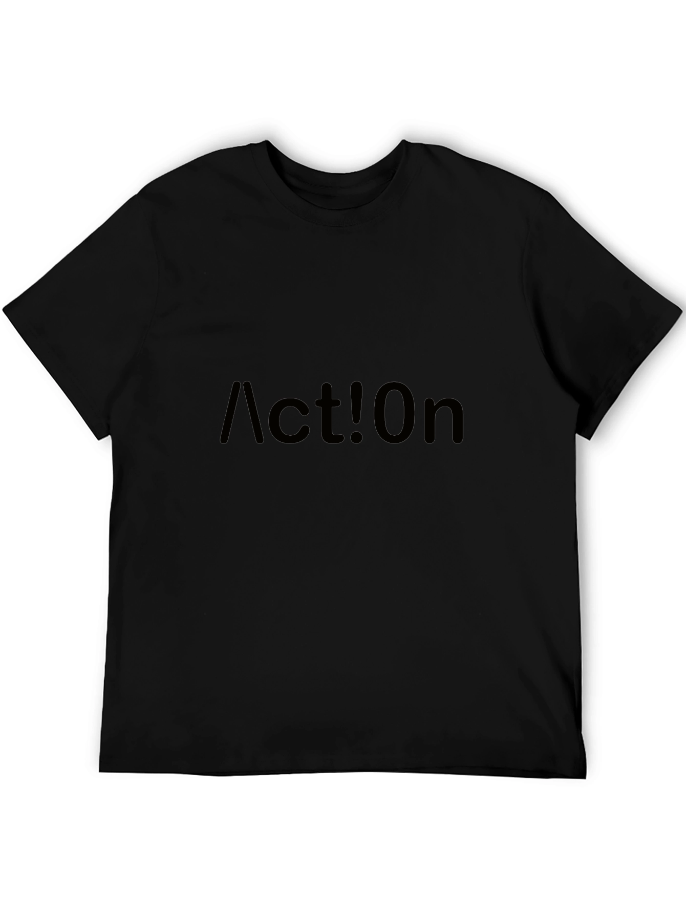 Black Action T-Shirt - Stylish & Comfortable Black Tee view 5