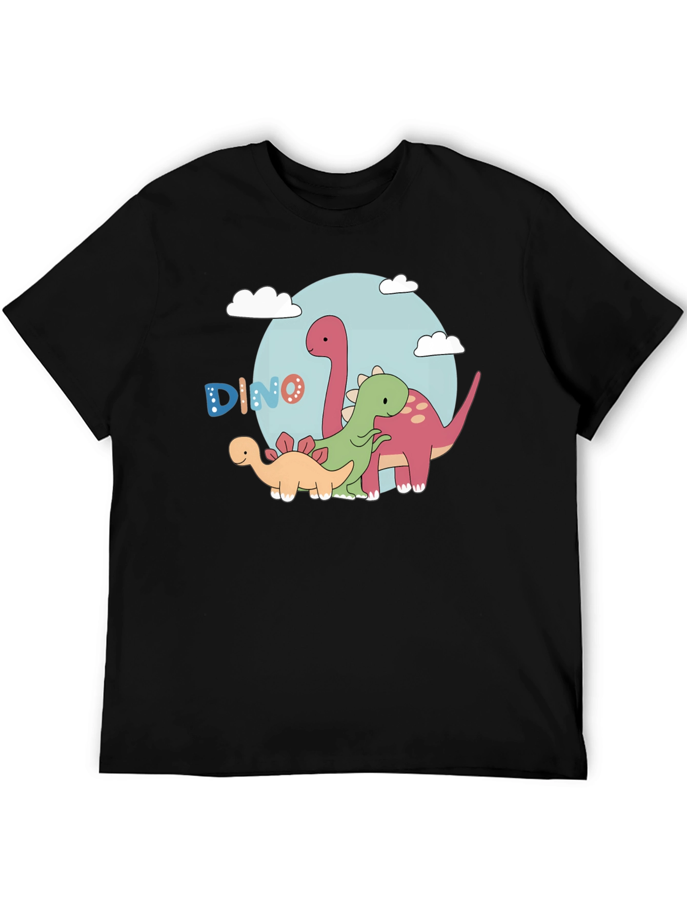 Black Dino T-Shirt - Cartoon Dinosaur Graphic Tee view 5