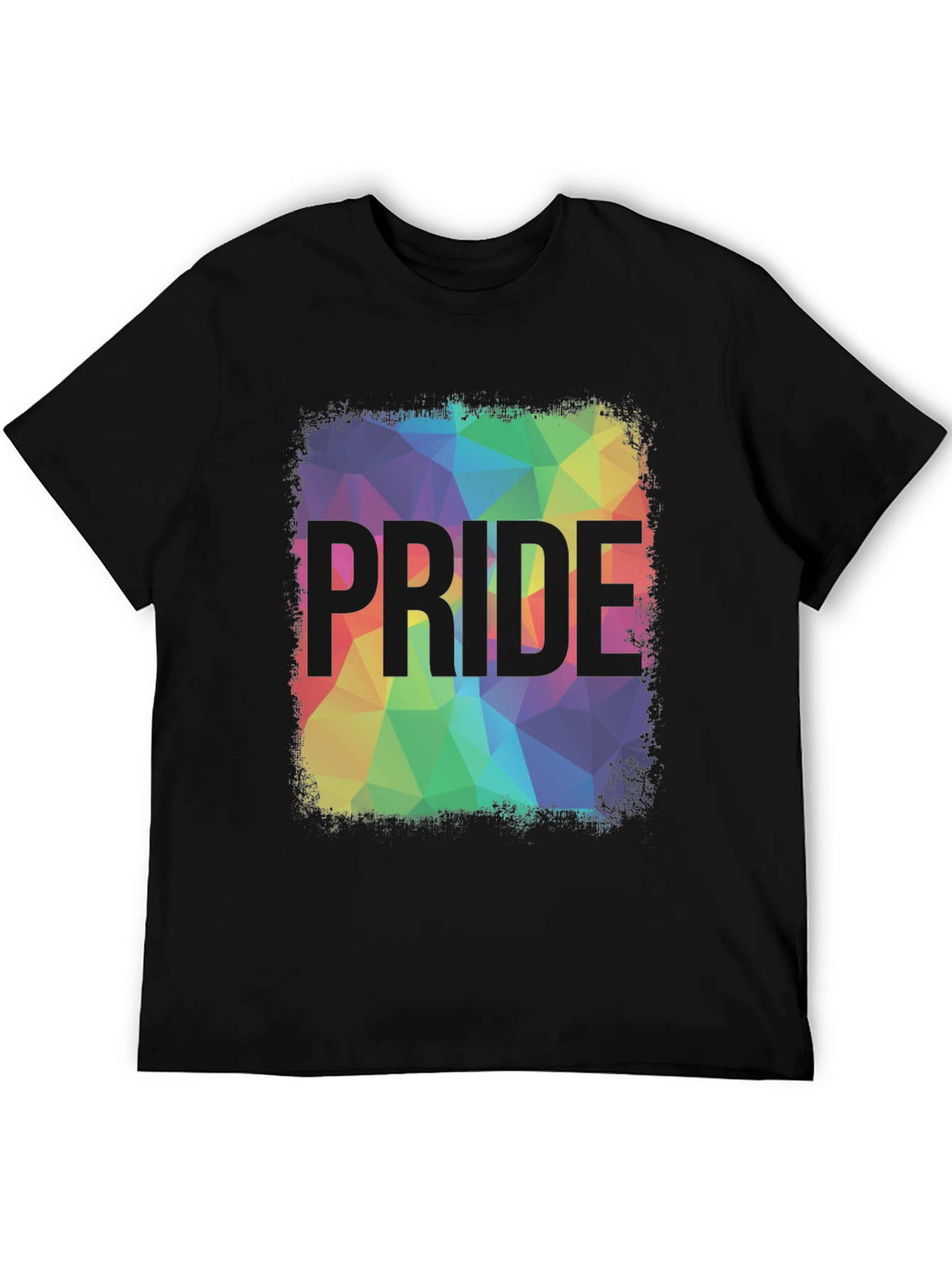 Black Pride Rainbow Graphic Tee - Men's Black T-Shirt view 5